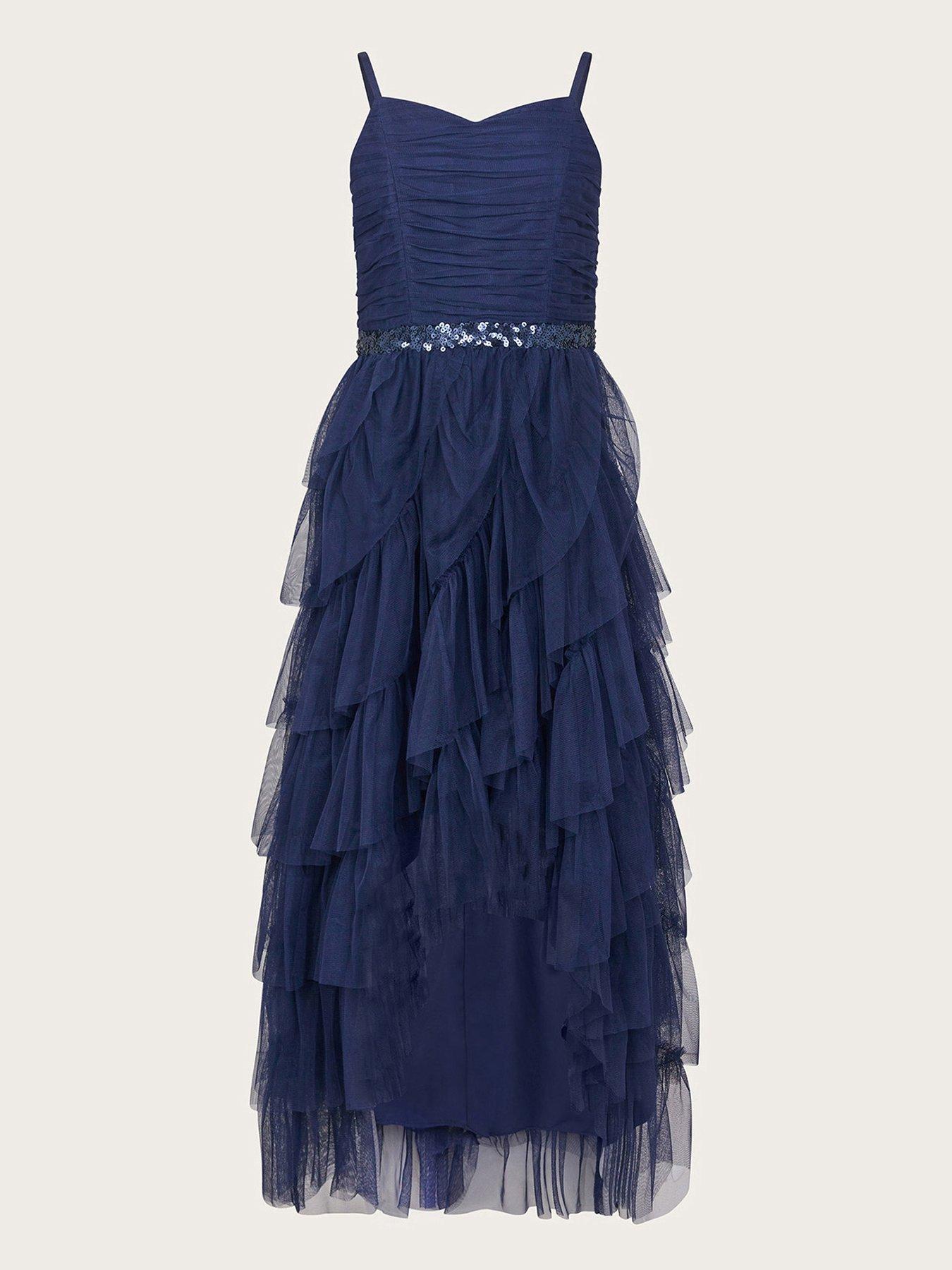 Monsoon navy girls sales dress