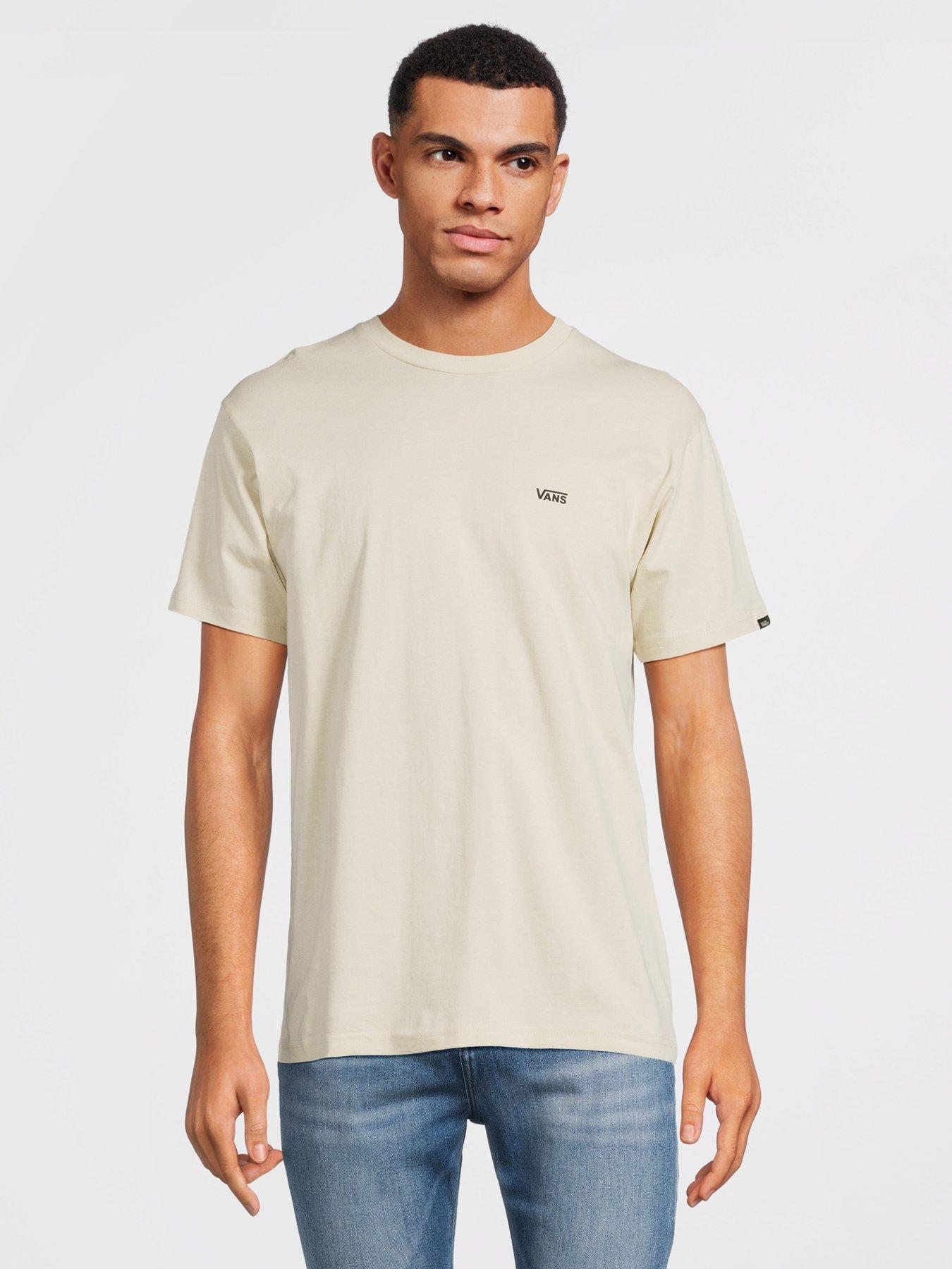 Vans Men's Left Chest Logo T-shirt - Beige | Very