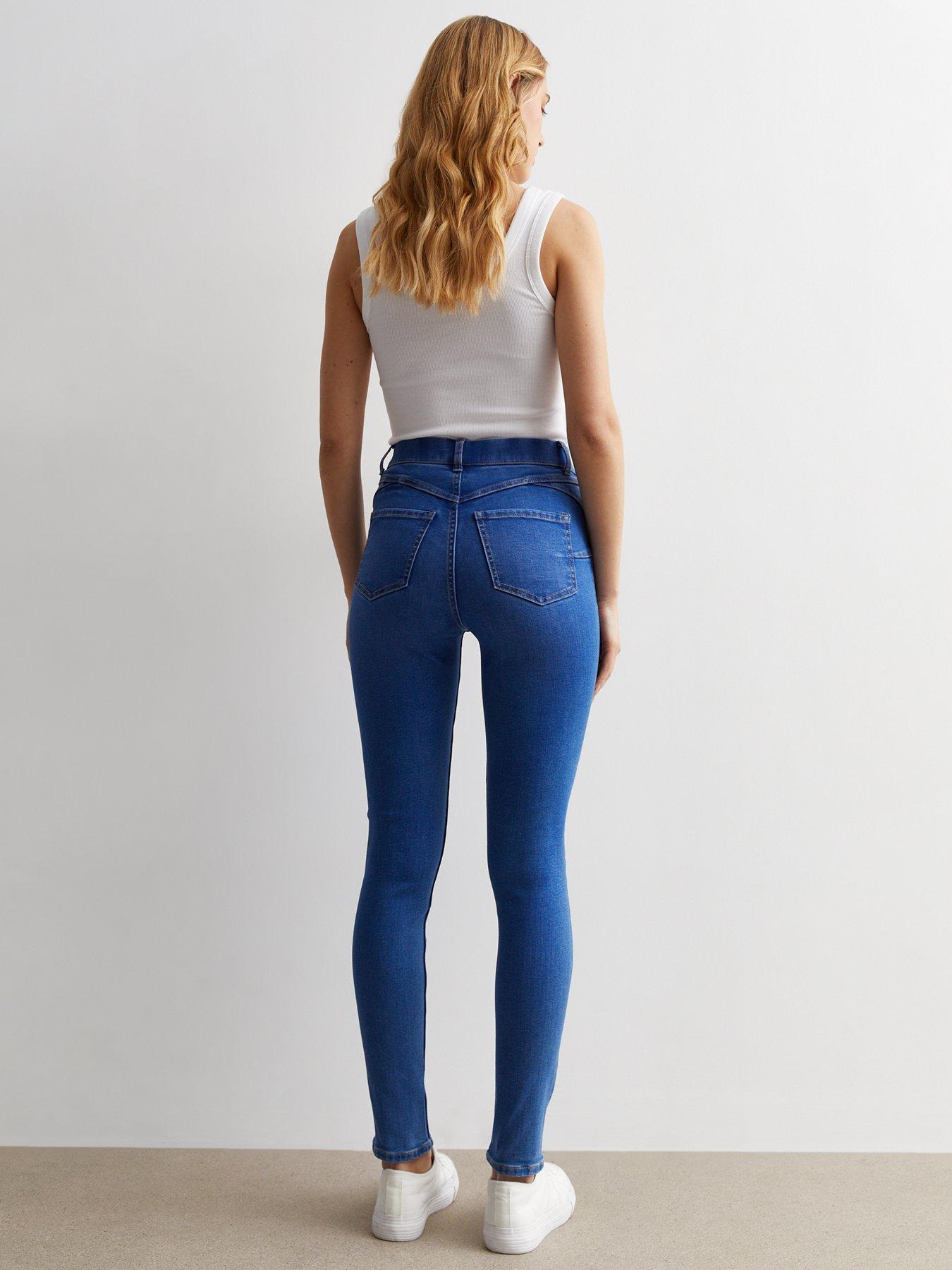 Buy Boohoo High Waisted Fleece Lined Leggings In Navy