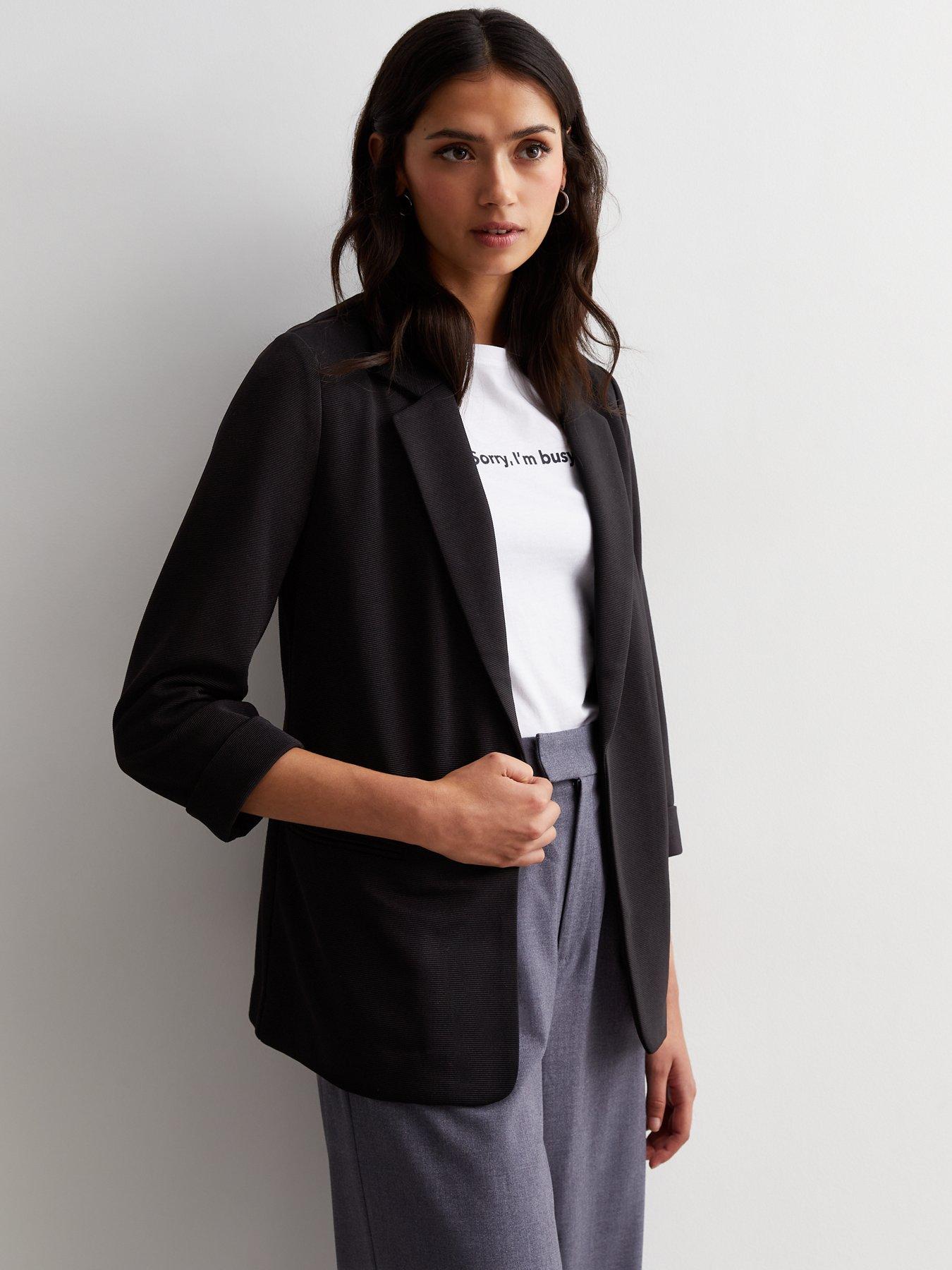 New look sale blazer black