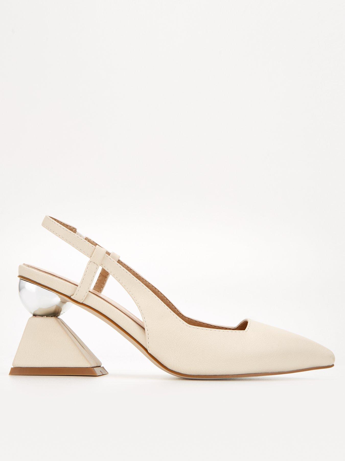 Cream heeled sandals uk store