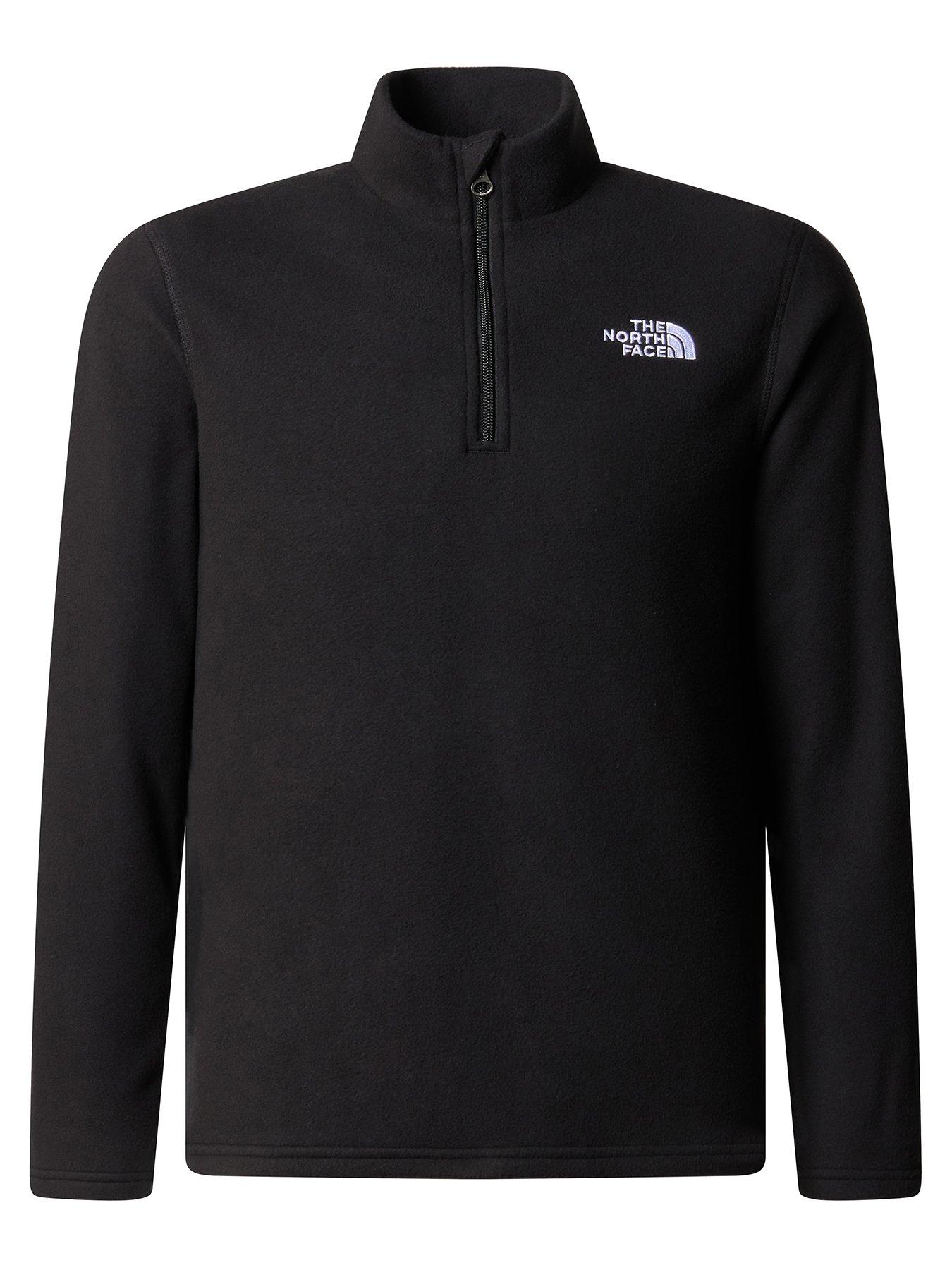 THE NORTH FACE Teens Teen Glacier Fleece 1/4 Zip - Black | Very.co.uk