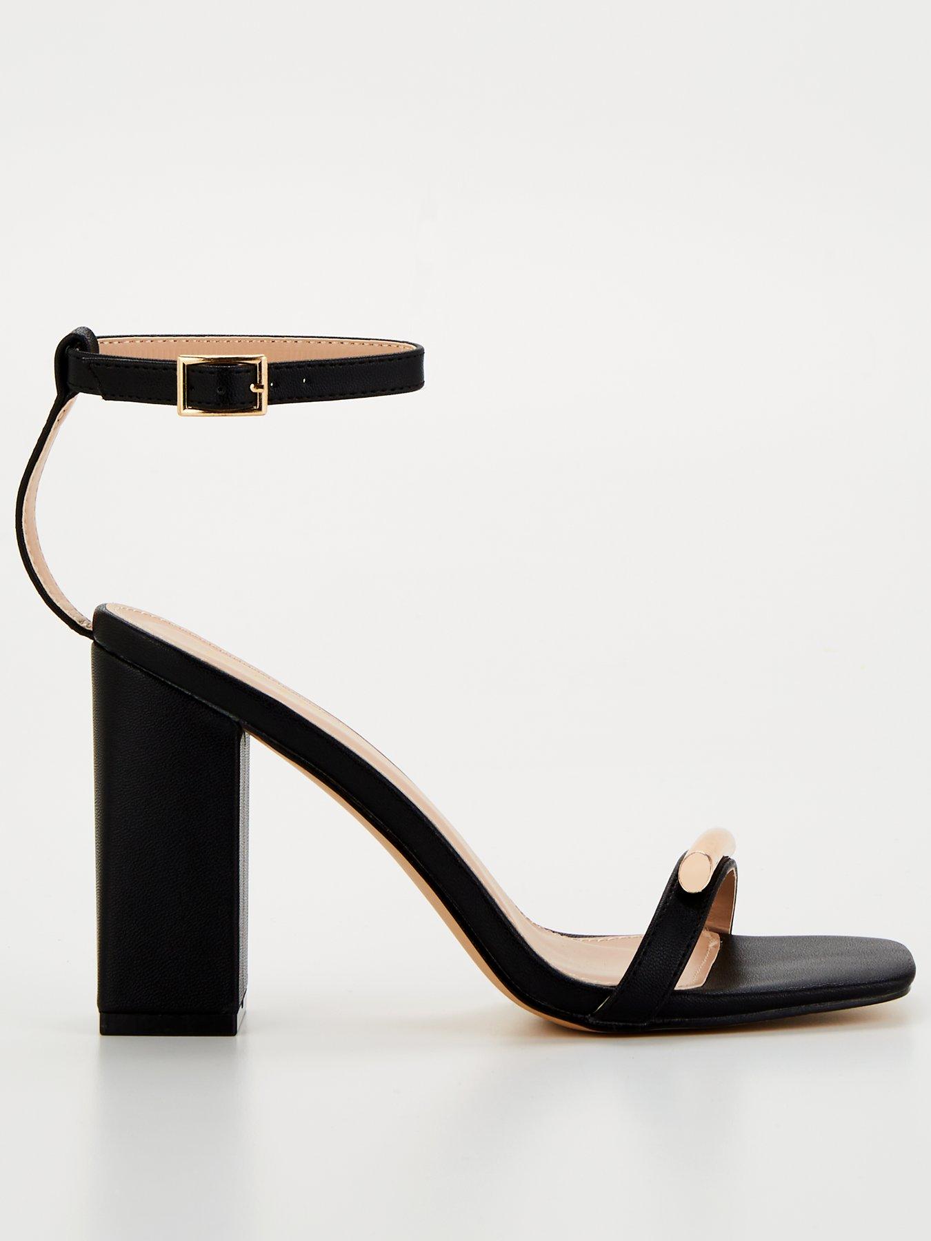 Raid Vivien Block Heeled Sandal - Black | Very.co.uk