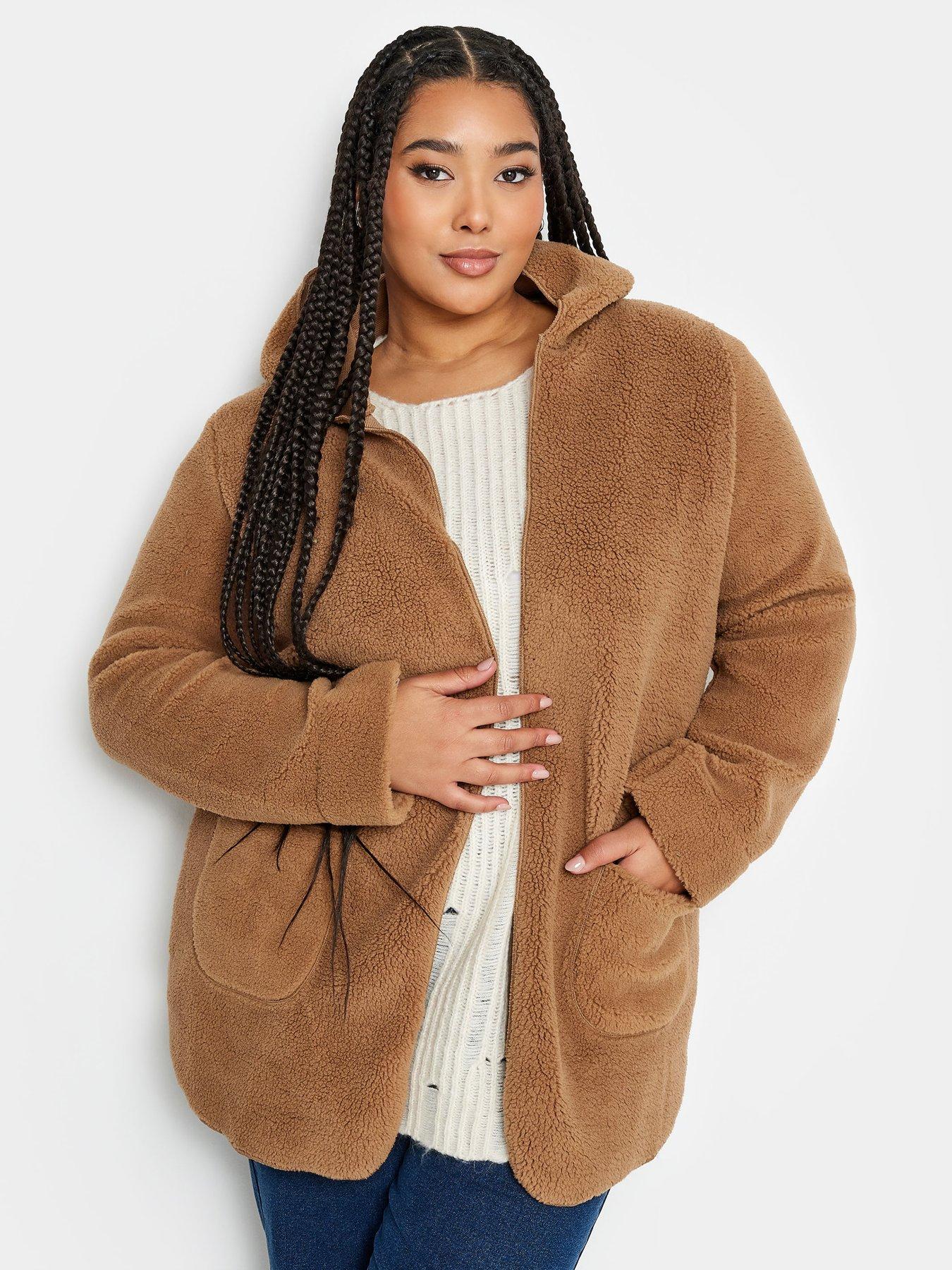 Plus size outlet teddy coat uk