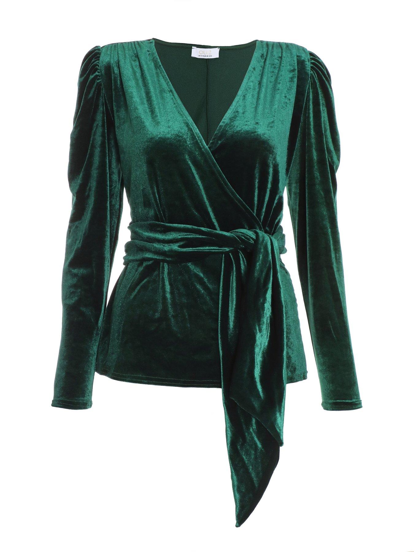 Quiz bottle green velvet hot sale dress