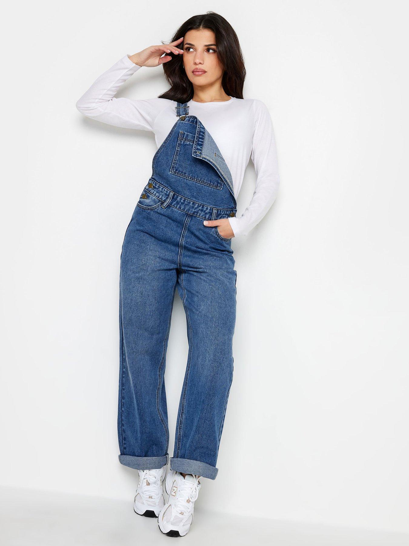 Denim dungarees sale ladies uk