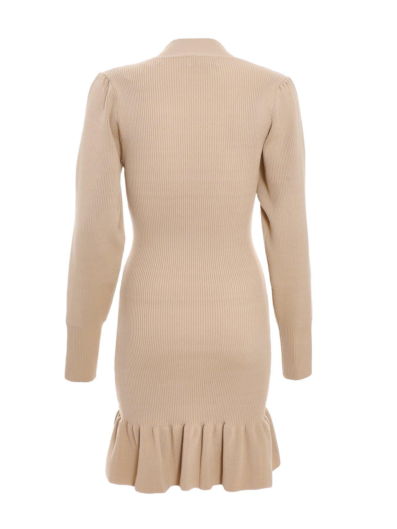 Jumper dress with outlet frill bottom