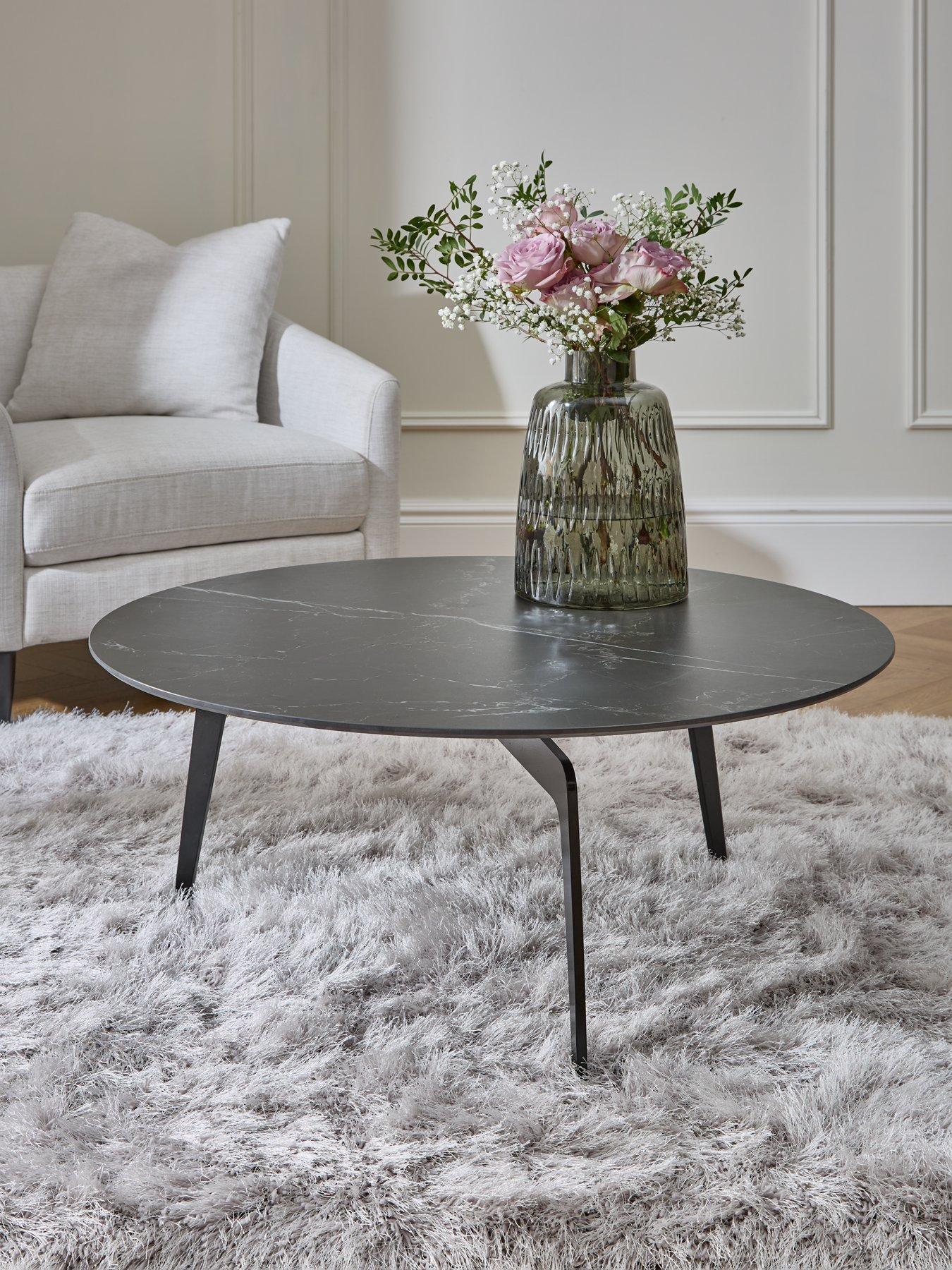 undefined Stiletto Ceramic Top Coffee Table - Black
