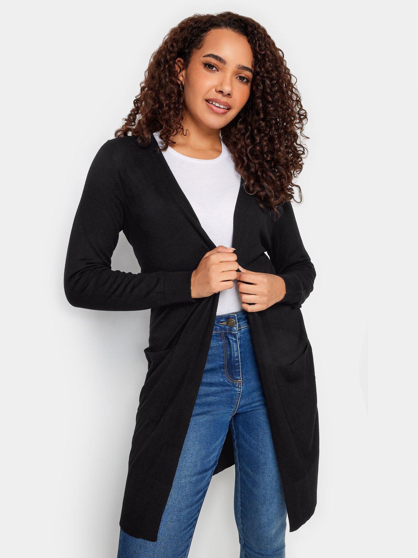 M&Co Black Longer Line Cardigan