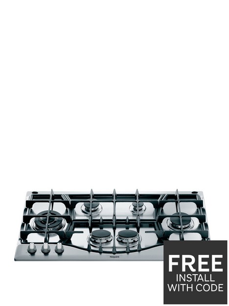 hotpoint-phc961tsixh-87cm-wide-intergrated-gas-hob-stainless-steel
