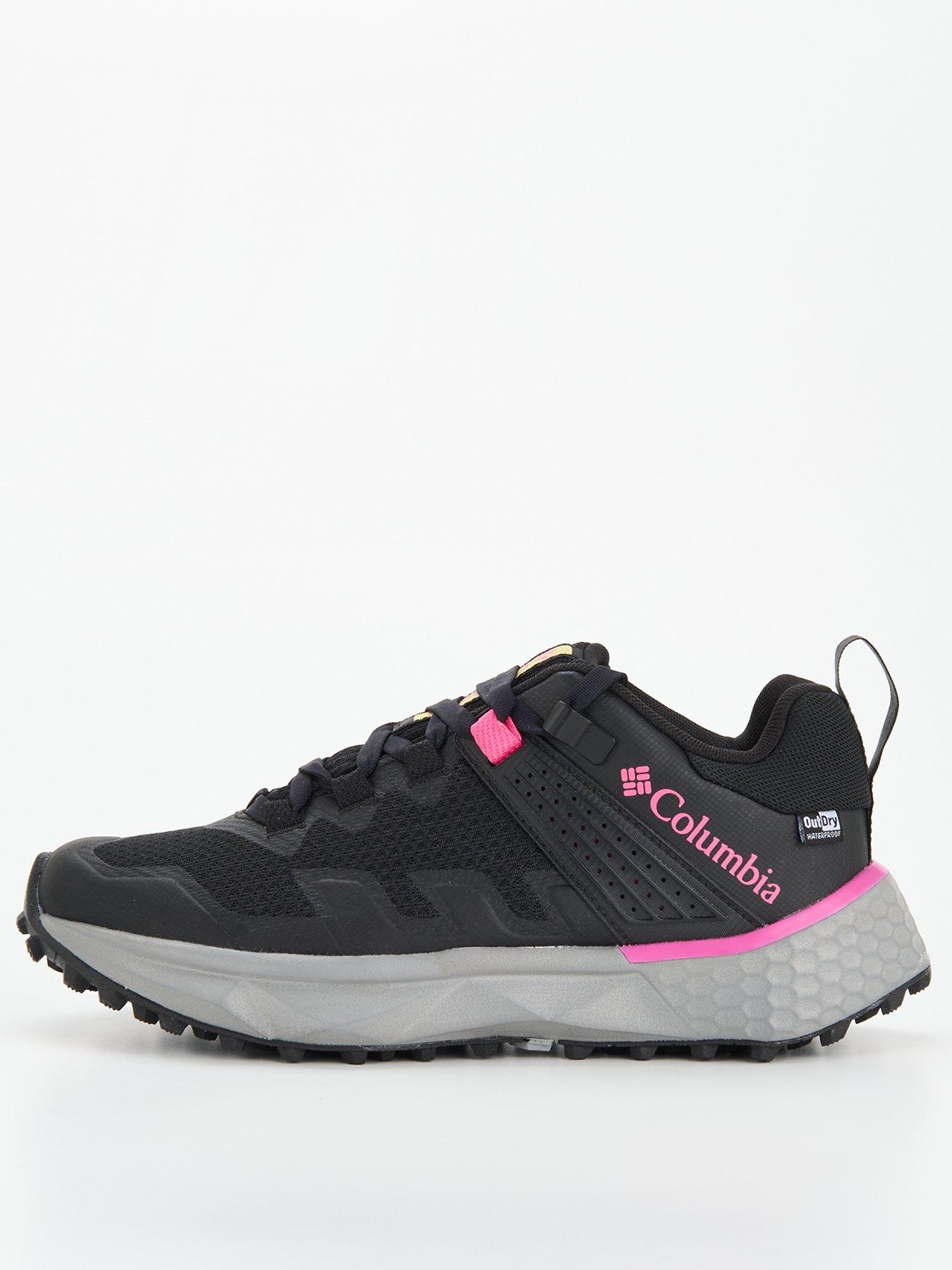 Columbia Womens Facet 75 Outdry Waterproof Hiking Shoes Black pink Very