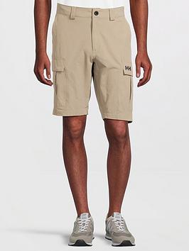 helly hansen mens quick dry cargo shorts 11" - beige