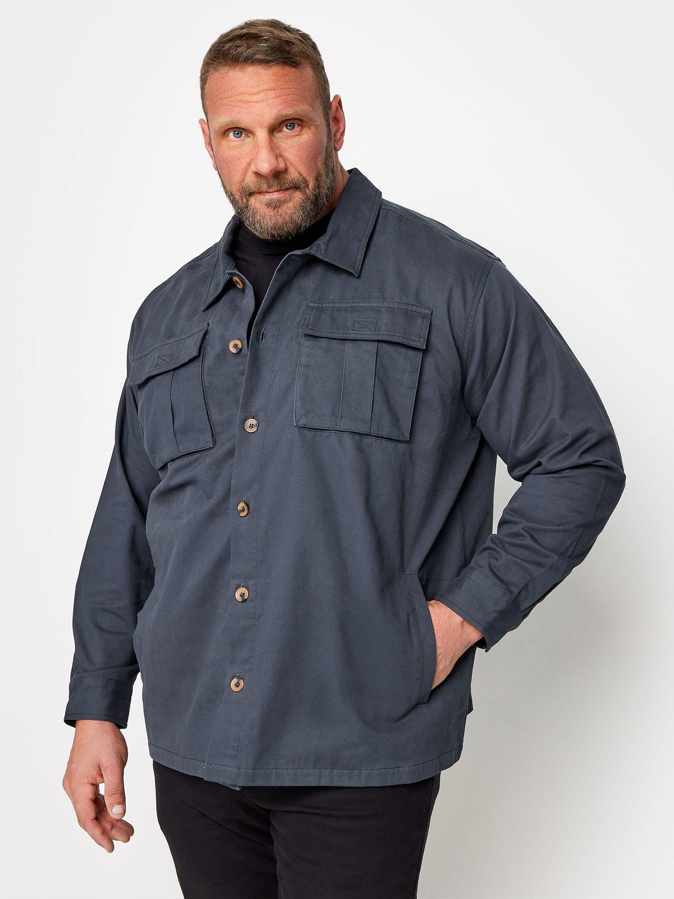 undefined Cotton Twill Overshirt - Blue