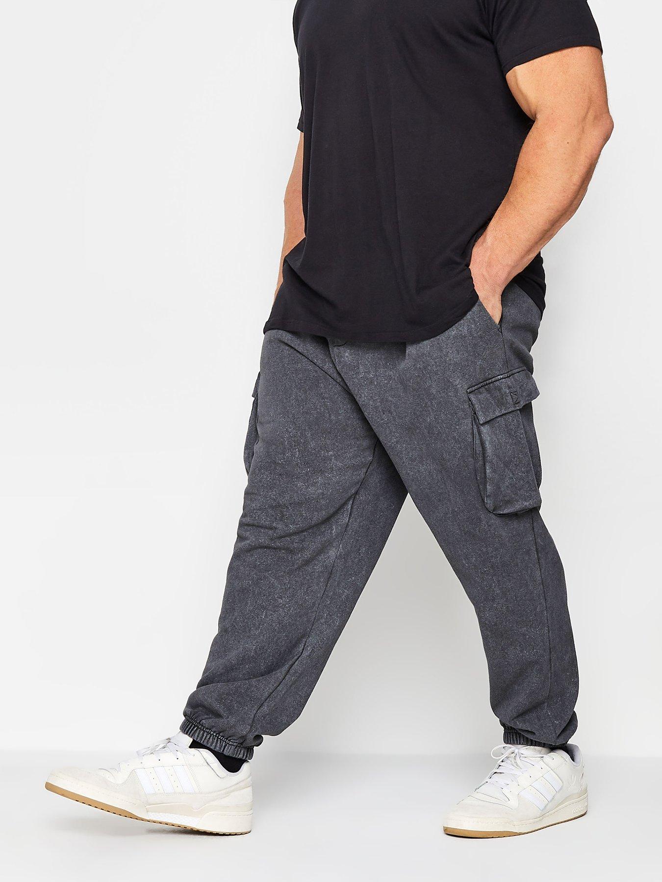 WASHED EFFECT CARGO PANTS - Gray