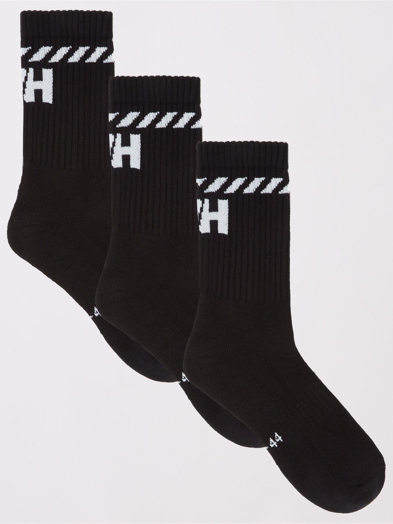 undefined Unisex Cotton Sport Sock 3pk - Black