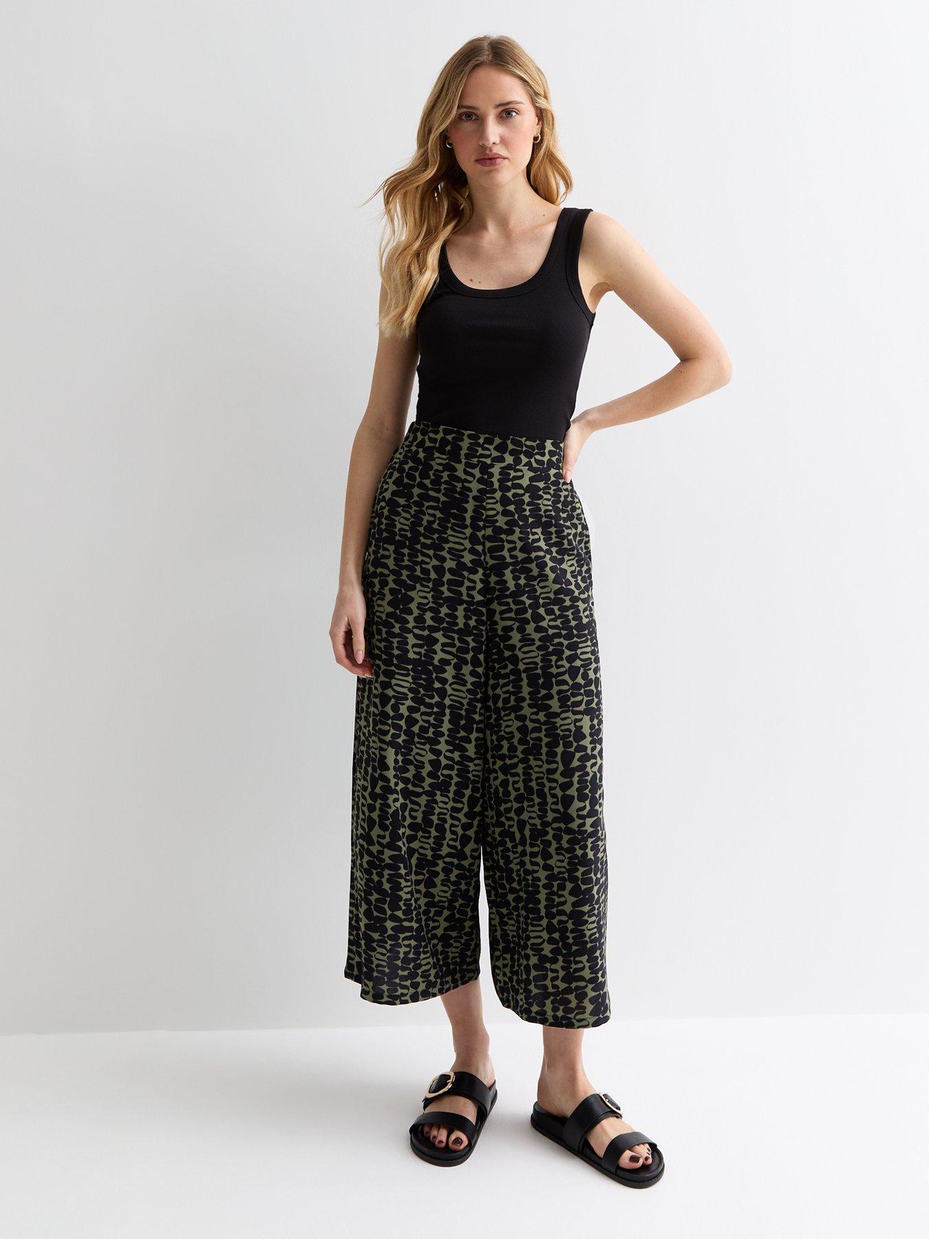 Everyday Jersey Wide Leg Trouser Khaki Very