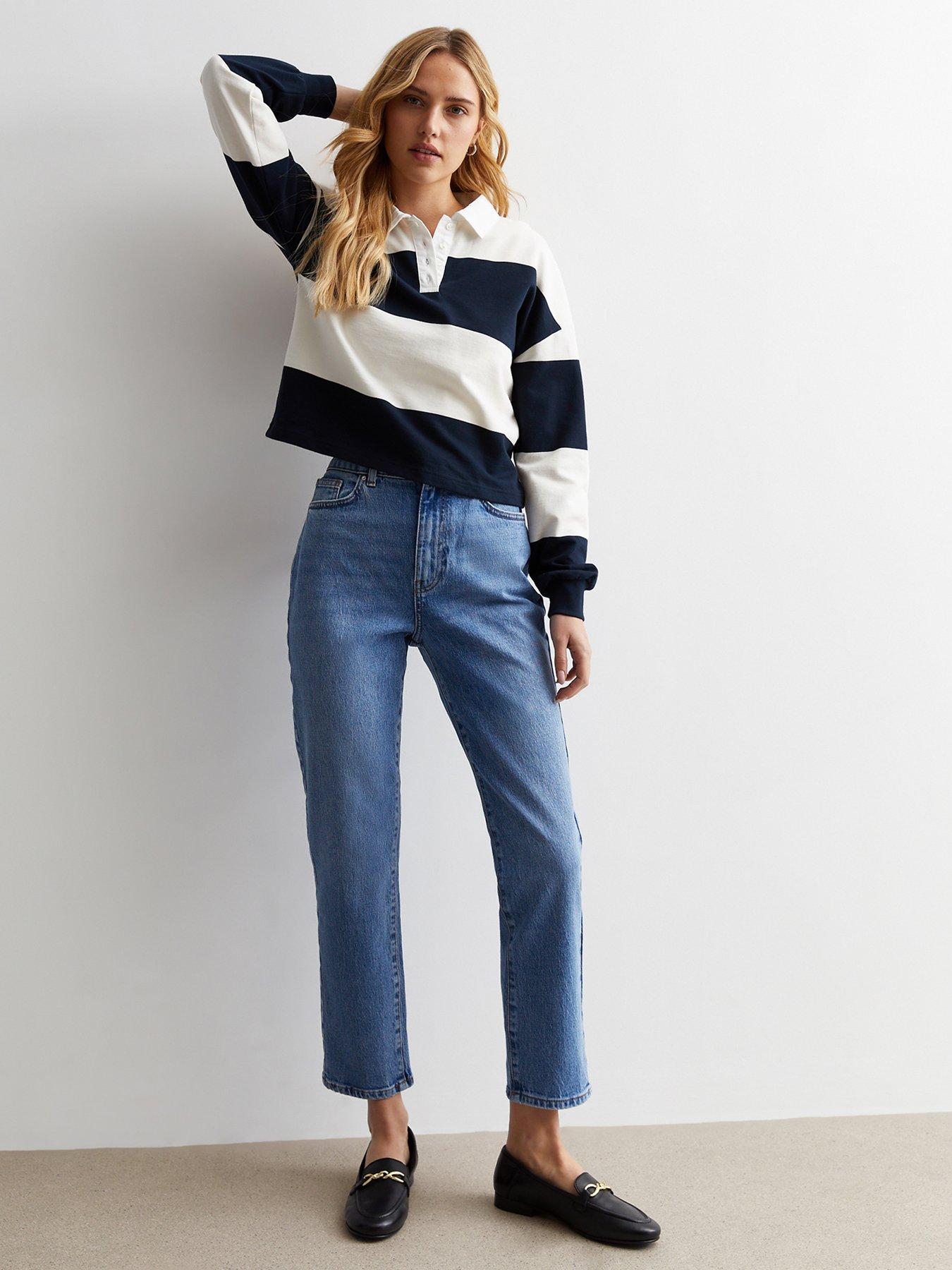 New Look Blue Hannah Ankle Grazer Straight Leg Jeans