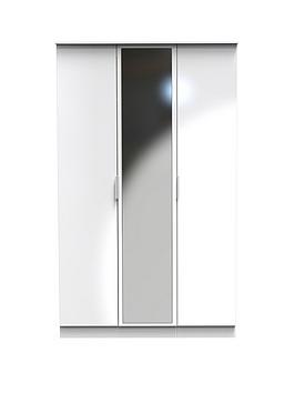 Product photograph of Swift Adair Ready Assembled Triple Mirror Wardrobe from very.co.uk
