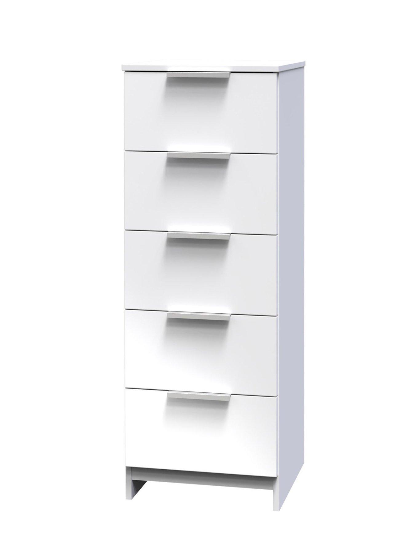 Image 3 of 6 of SWIFT Adair Ready Assembled 5 Drawer Tallboy - Matt&nbsp;White