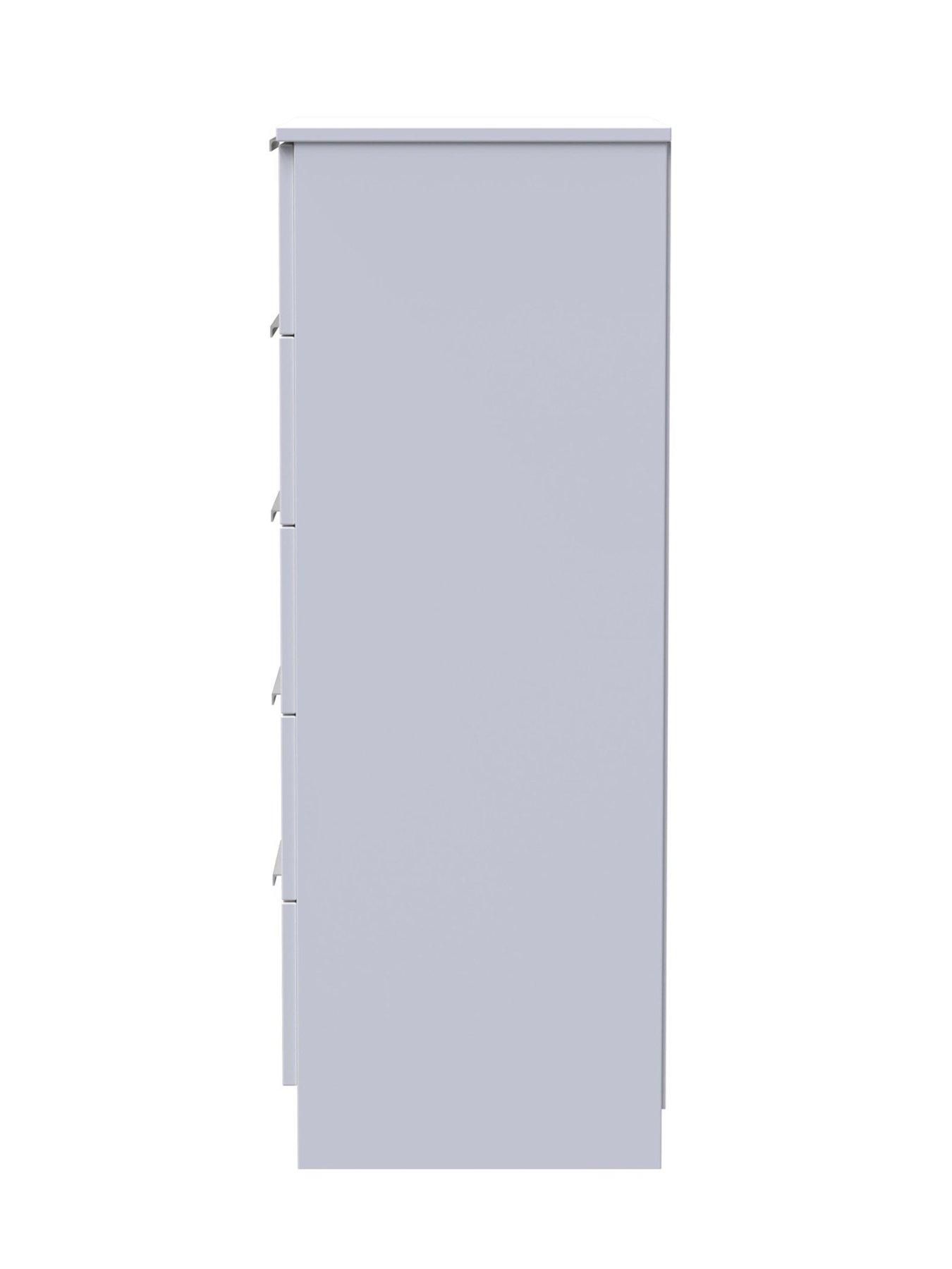Image 6 of 6 of SWIFT Adair Ready Assembled 5 Drawer Tallboy - Matt&nbsp;White
