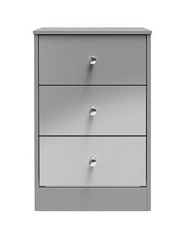 Product photograph of Swift Verity Ready Assembled 3 Drawer Bedside Cabinet from very.co.uk