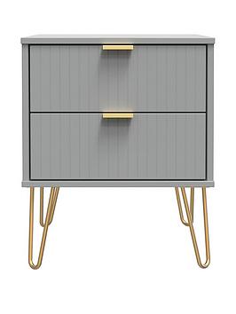Product photograph of Swift Andie Ready Assembled 2 Drawer Bedside Cabinet from very.co.uk