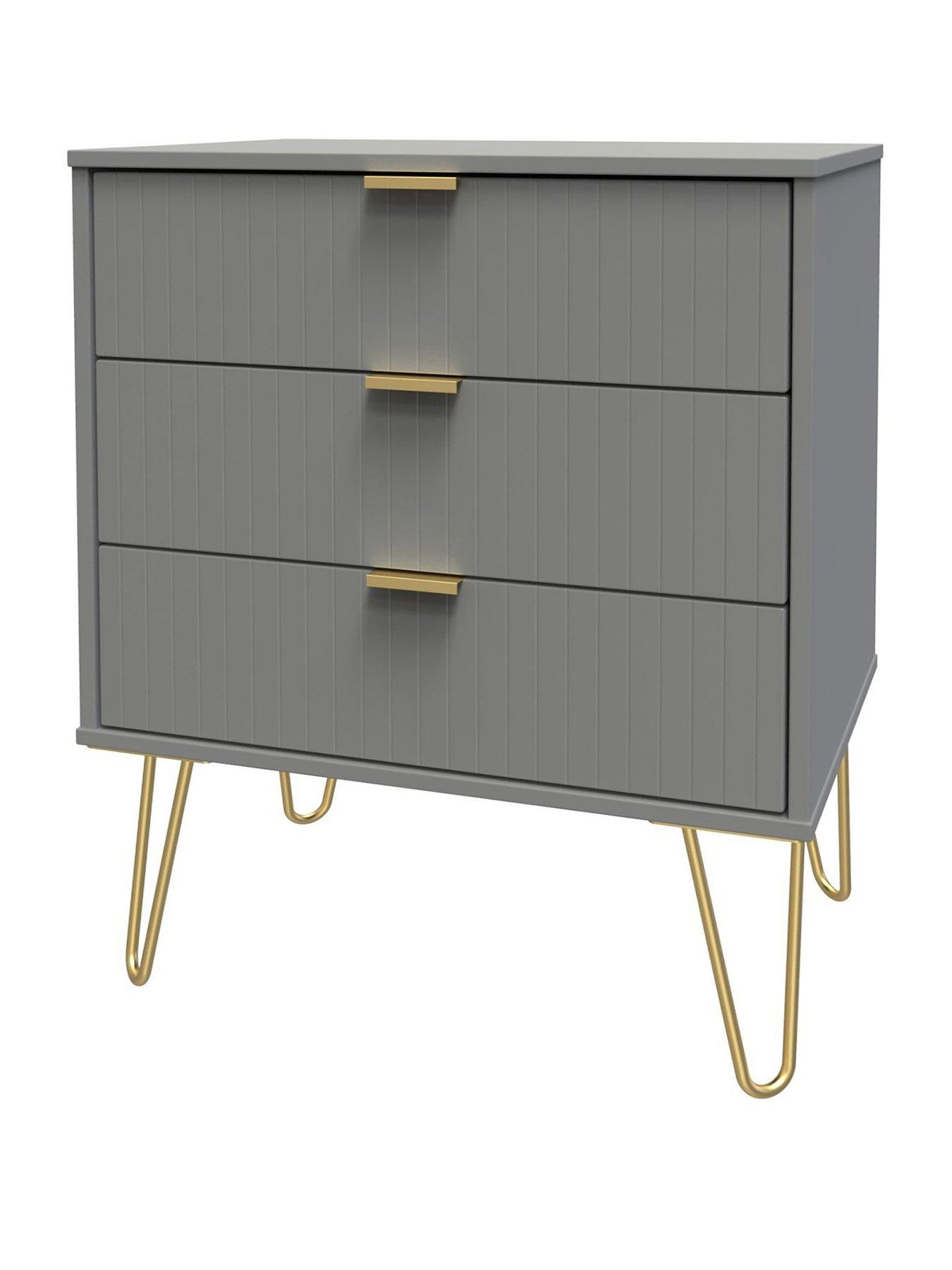 Image 3 of 6 of SWIFT Andie Ready Assembled&nbsp;3 Drawer Chest - Grey