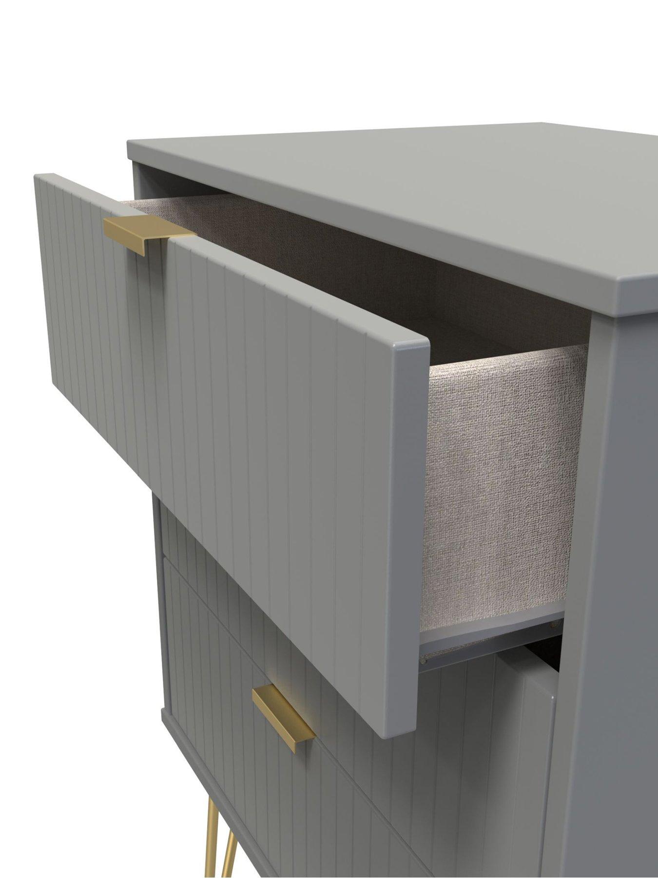 Image 4 of 6 of SWIFT Andie Ready Assembled&nbsp;3 Drawer Chest - Grey