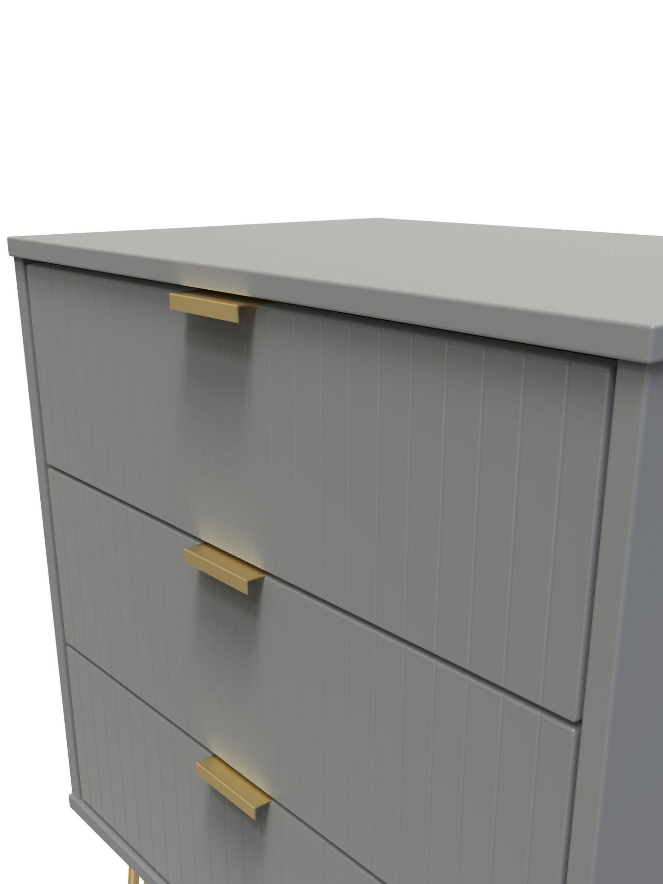 Image 5 of 6 of SWIFT Andie Ready Assembled&nbsp;3 Drawer Chest - Grey