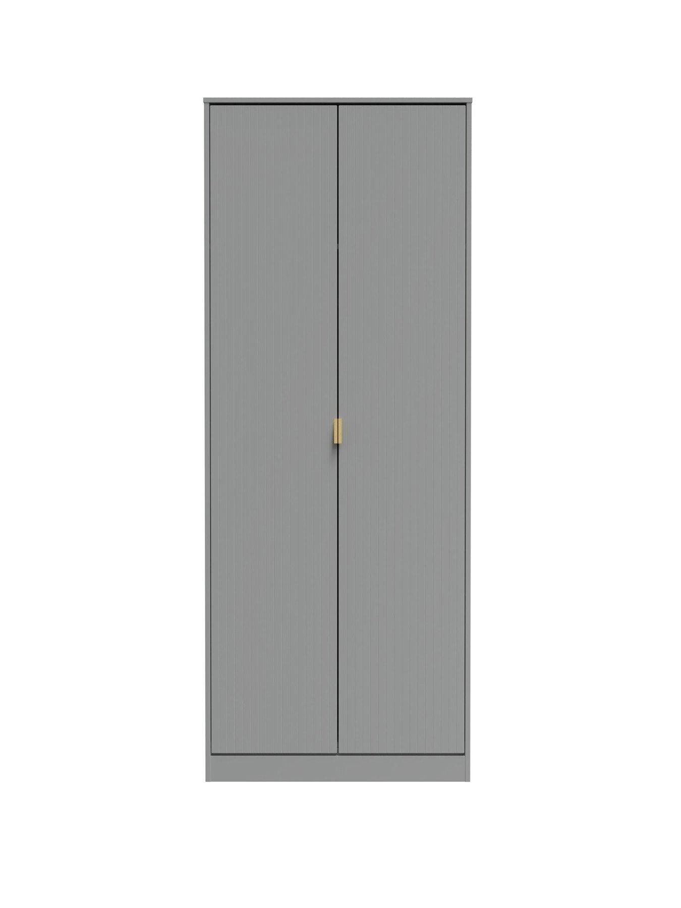 undefined Andie Ready Assembled 2 Door Wardrobe - Grey