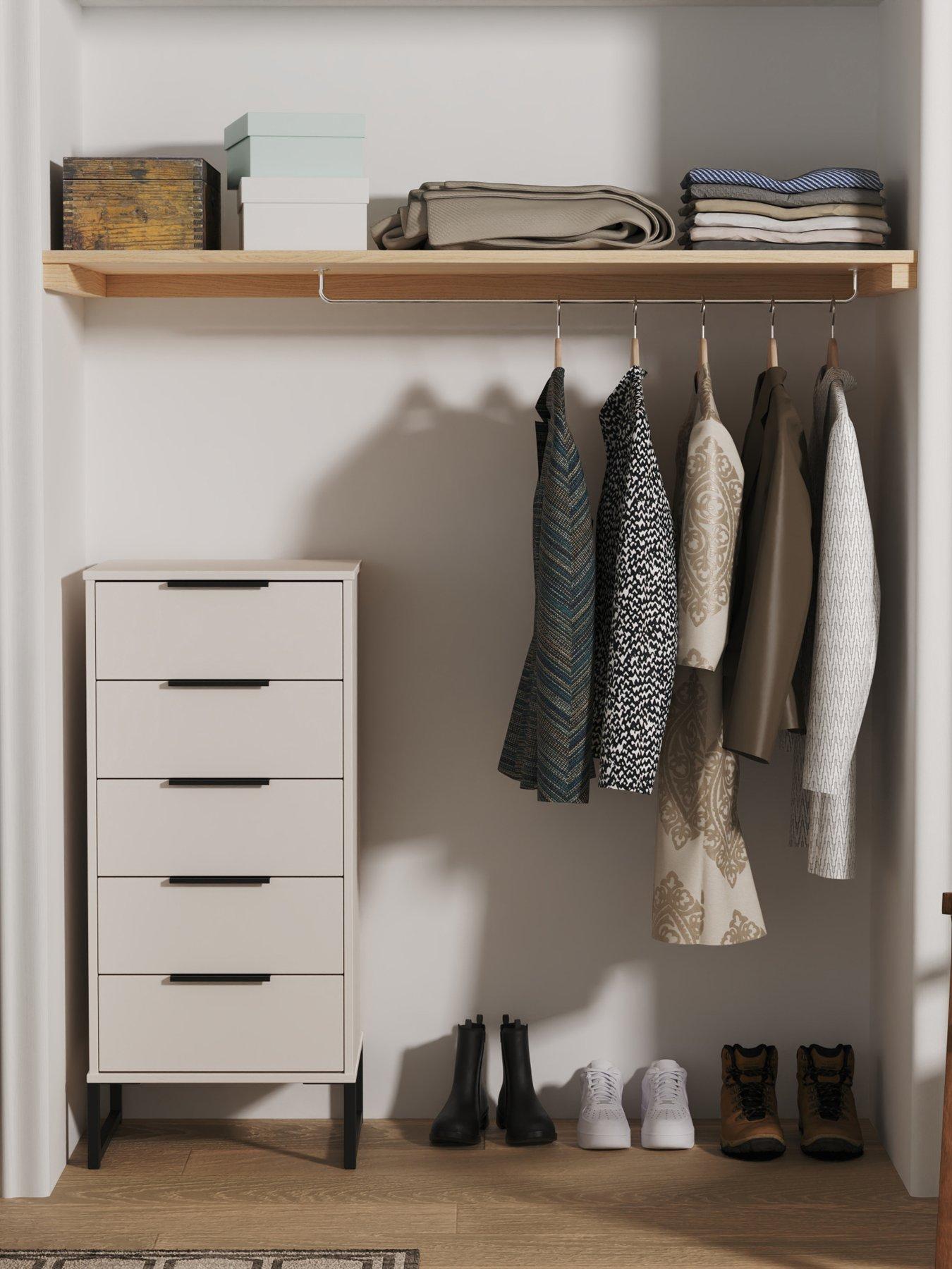 Product photograph of Swift Emerson Ready Assembled 5 Drawer Tallboy from very.co.uk