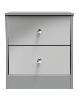 Product photograph of Swift Verity Ready Assembled 2 Drawer Bedside Cabinet from very.co.uk