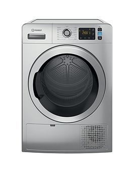 Product photograph of Indesit Push Amp Go Ytm1182ssxuk 8kg Heat Pump Freestanding Tumble Dryer - Silver from very.co.uk