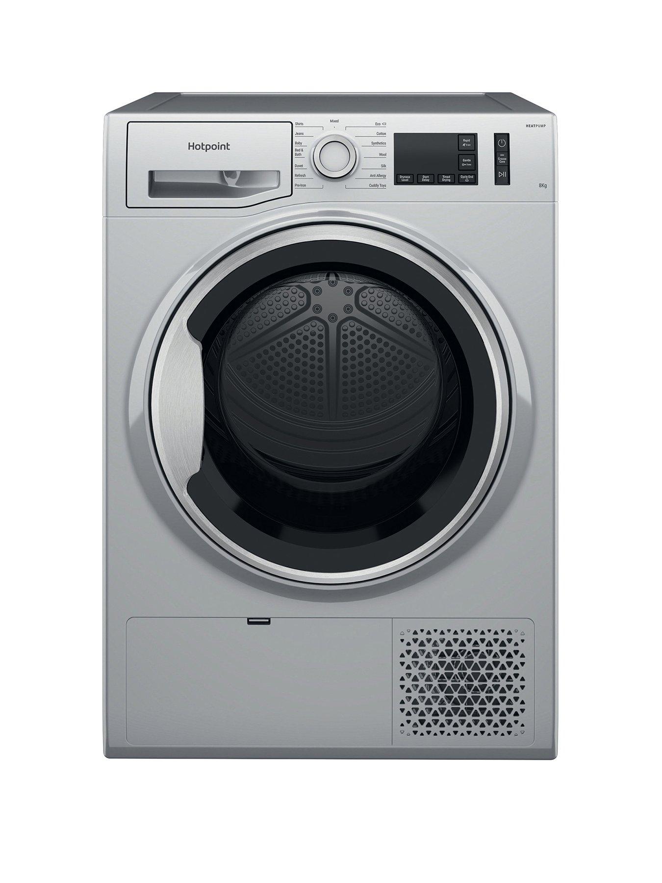 undefined Crease Care NTM1182SSKUK 8kg Heat Pump Freestanding Tumble Dryer - Silver