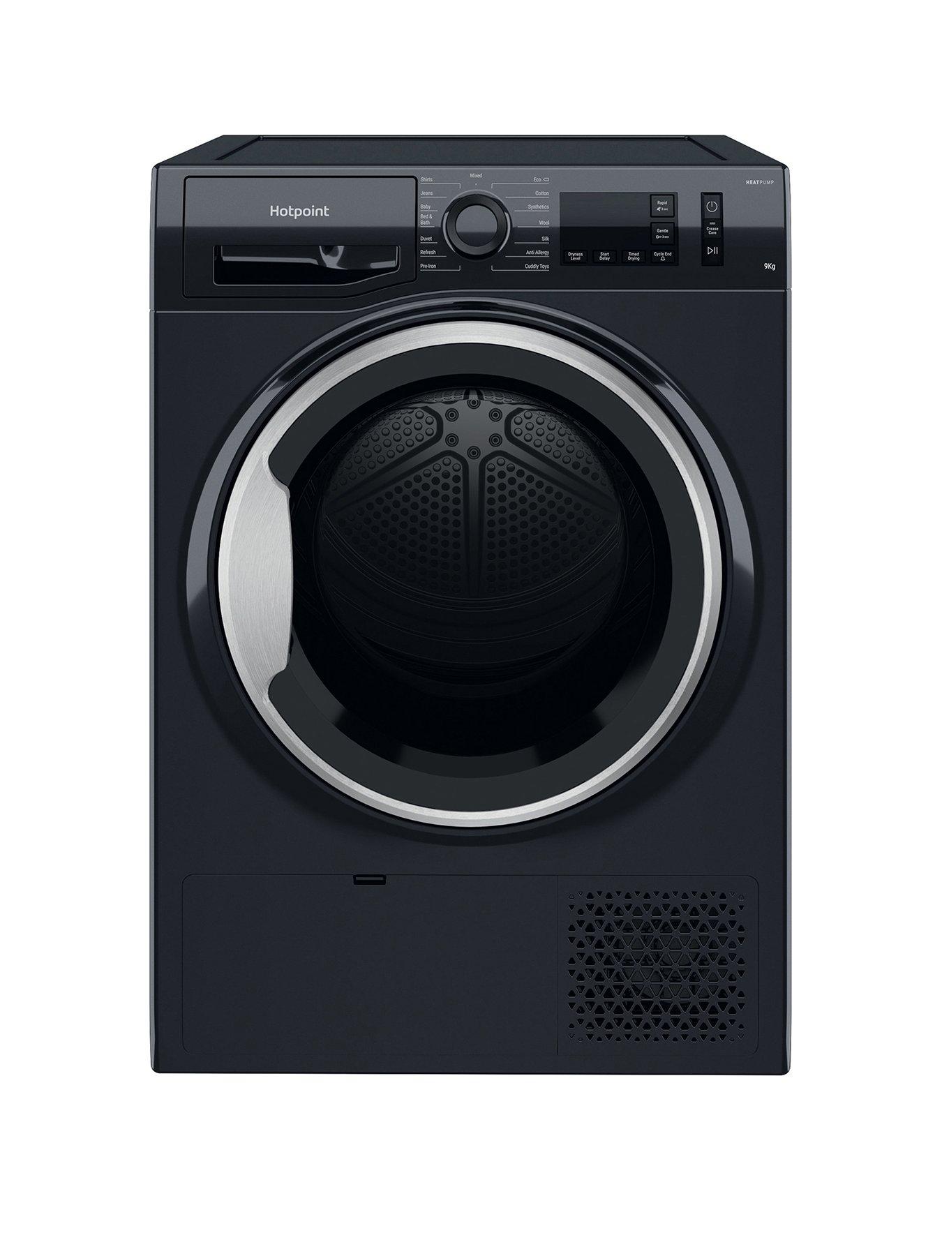 undefined Crease Care NTM1192BSKUK 9kg Heat Pump Freestanding Tumble Dryer - Black