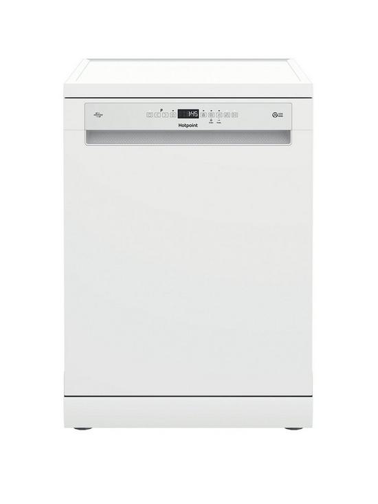 front image of hotpoint-hd7fhp33uk-15-place-full-size-freestanding-dishwasher-white