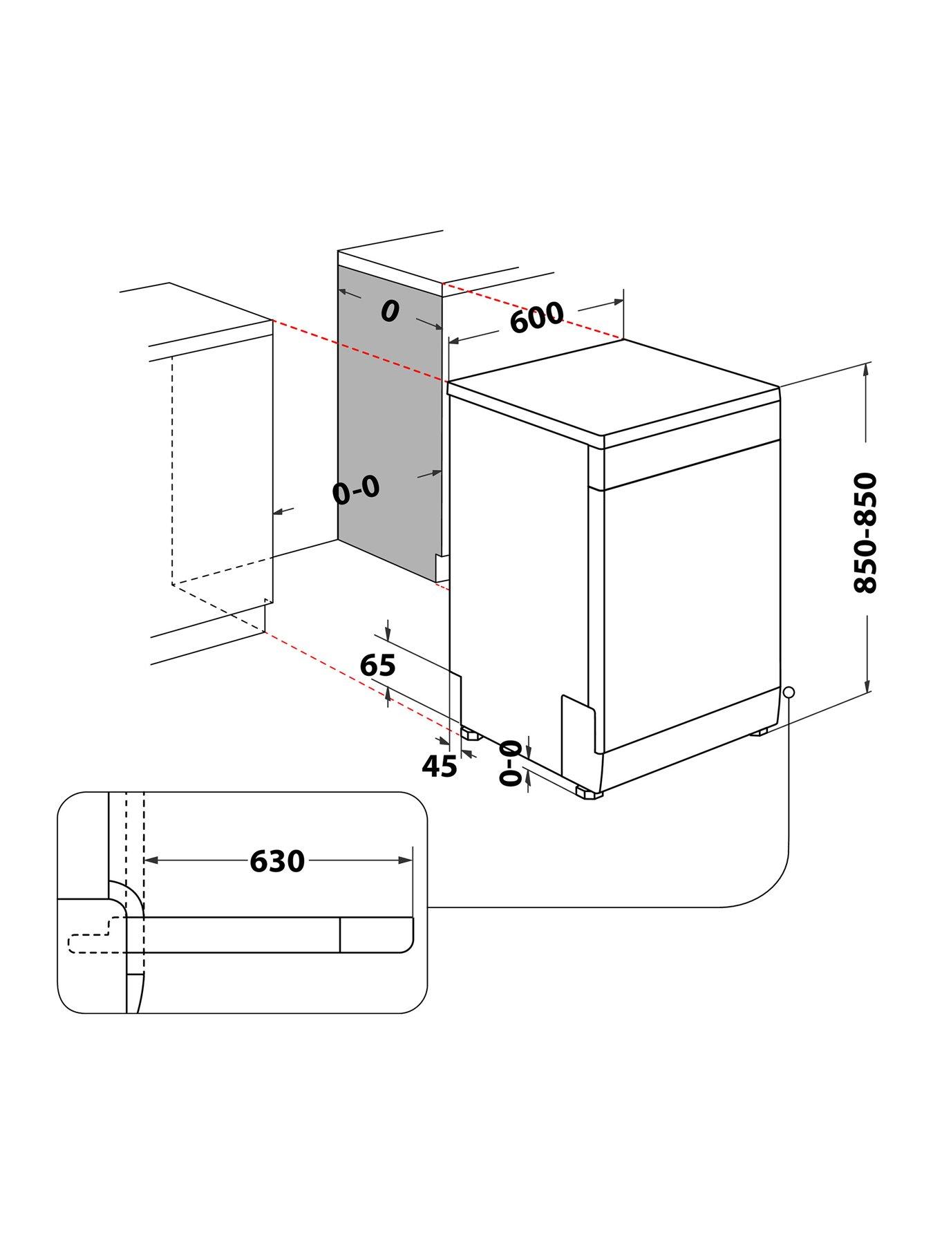 Image 7 of 7 of Hotpoint HD7FHP33UK 15 Place Full Size Freestanding Dishwasher - White