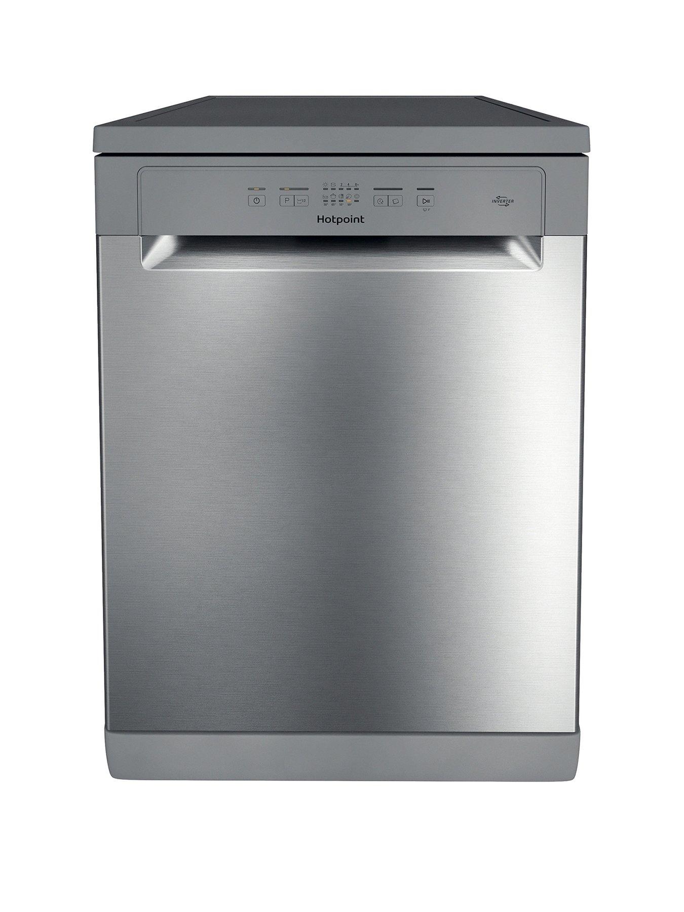 Image 1 of 7 of Hotpoint H2FHL626XUK 14 Place Full Size Freestanding Dishwasher - Silver