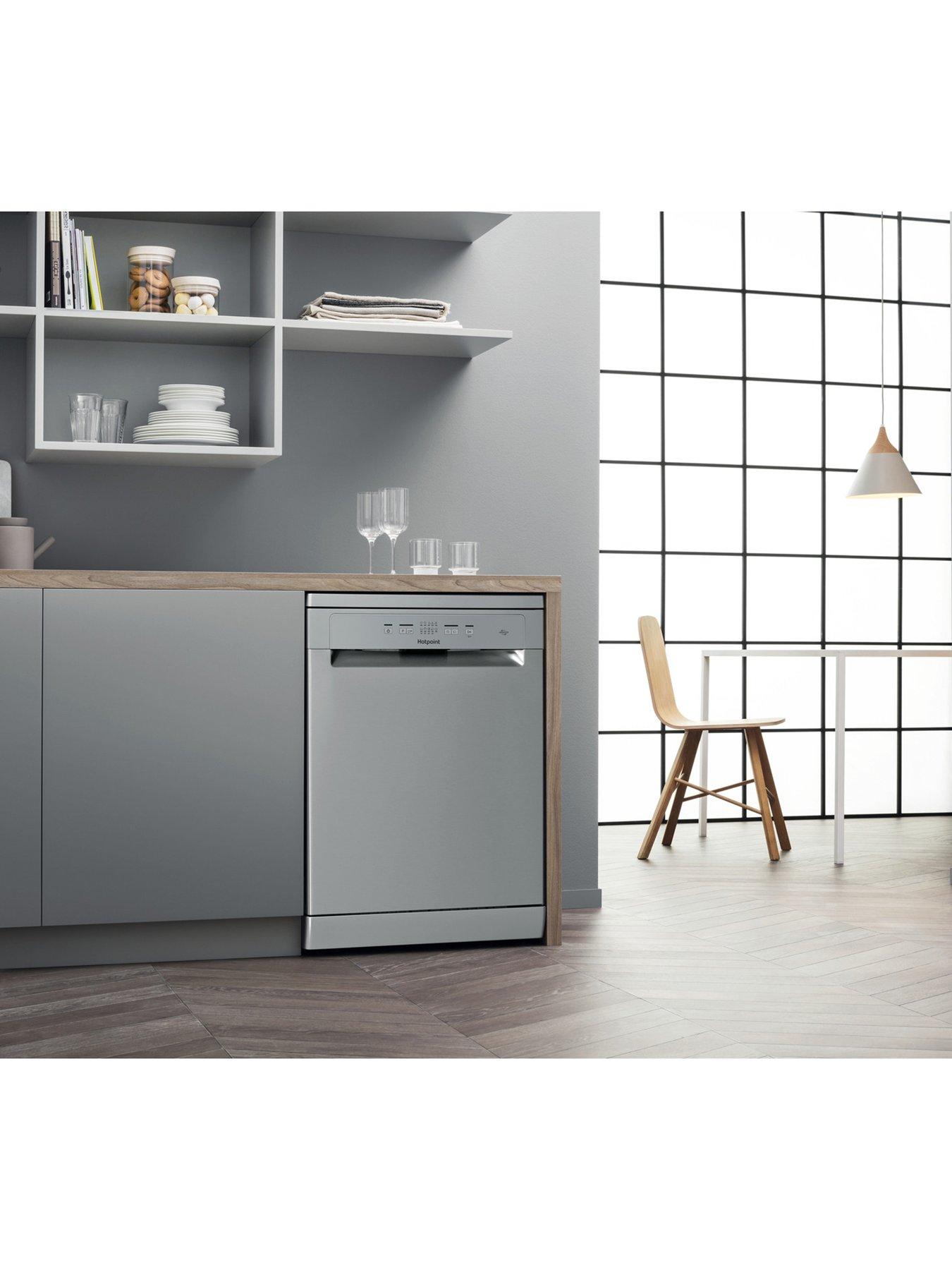 Image 3 of 7 of Hotpoint H2FHL626XUK 14 Place Full Size Freestanding Dishwasher - Silver