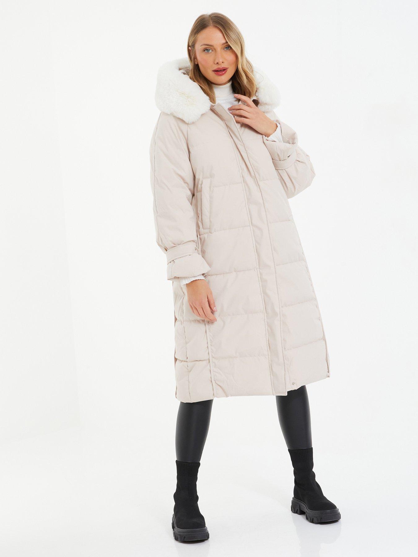 Image 1 of 6 of Quiz Stone Padded Long Line Jacket