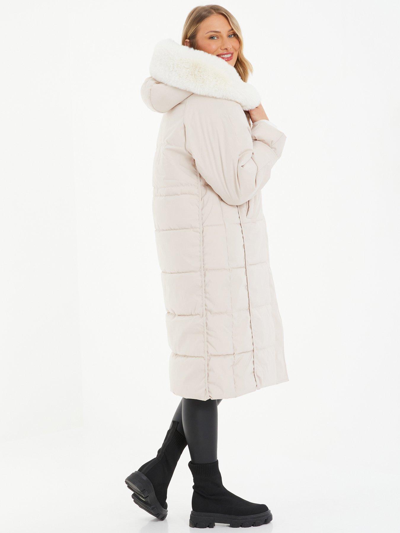 Image 2 of 6 of Quiz Stone Padded Long Line Jacket