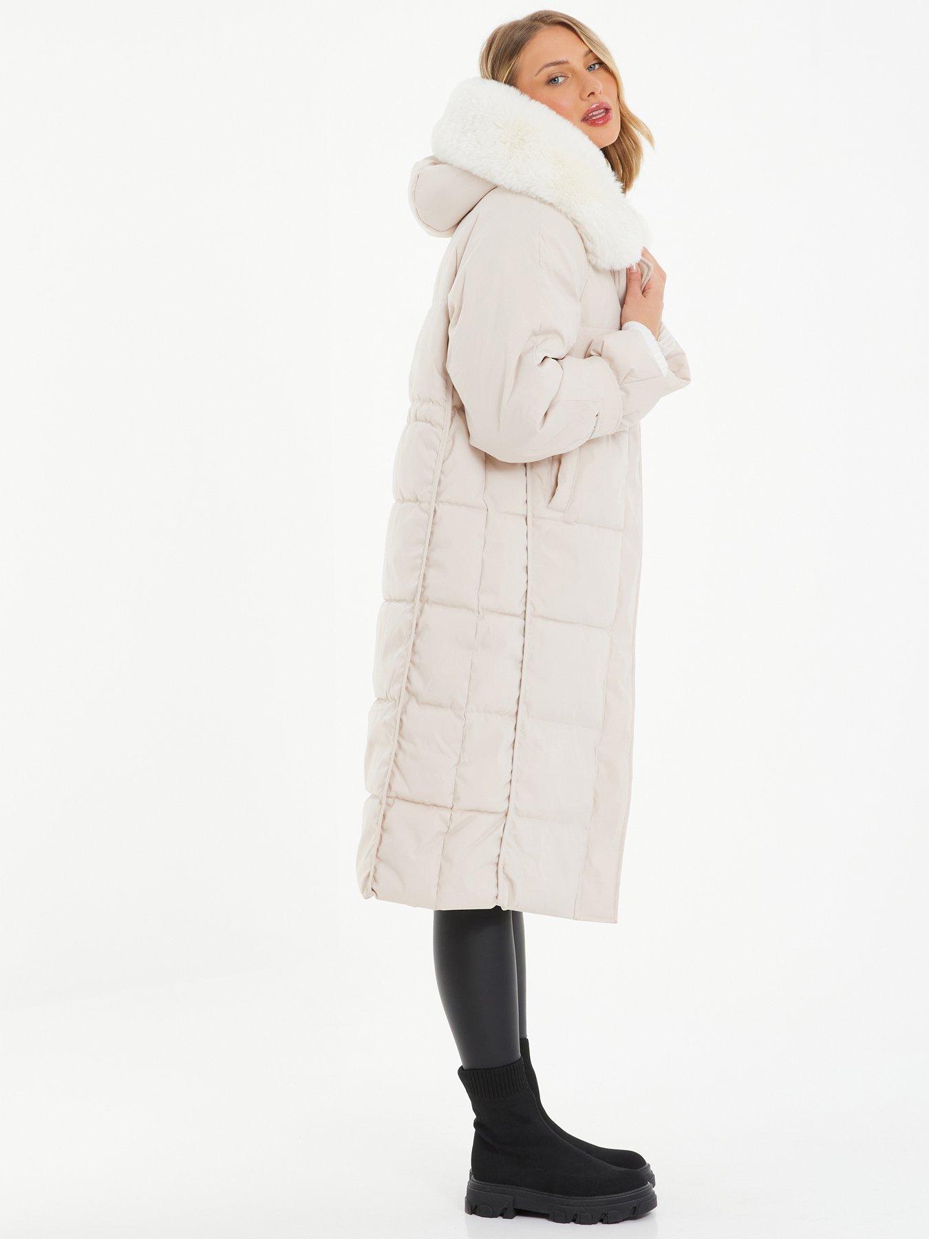 Image 3 of 6 of Quiz Stone Padded Long Line Jacket