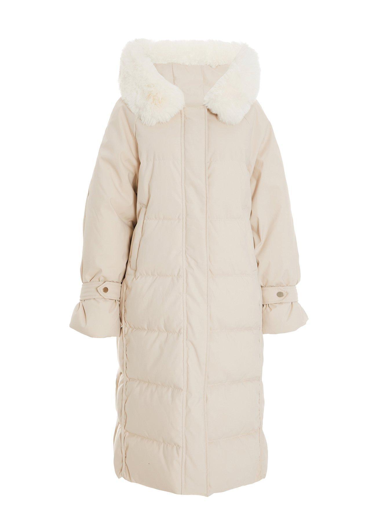 Image 4 of 6 of Quiz Stone Padded Long Line Jacket