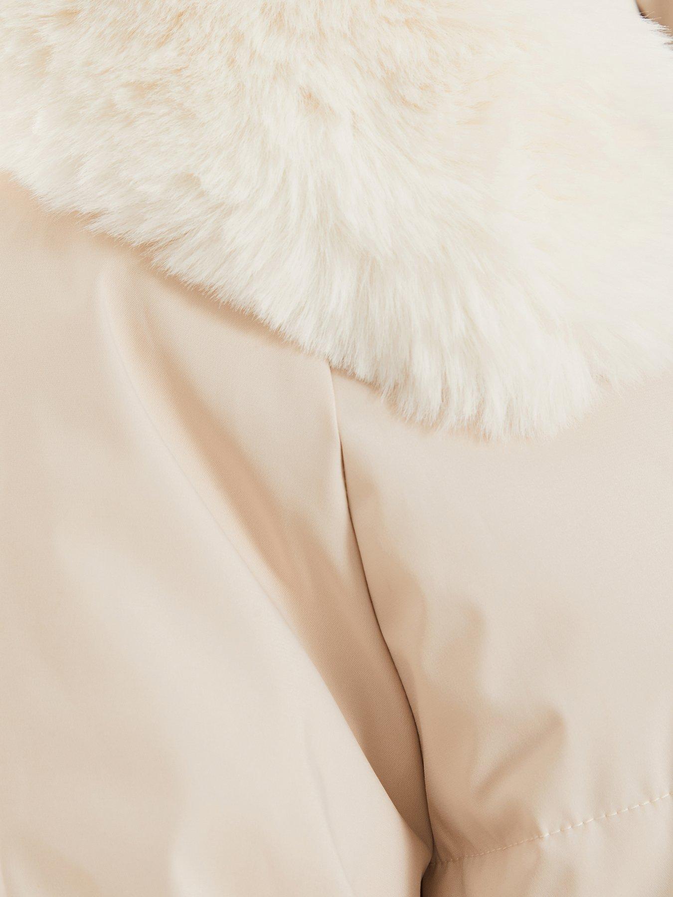 Image 6 of 6 of Quiz Stone Padded Long Line Jacket