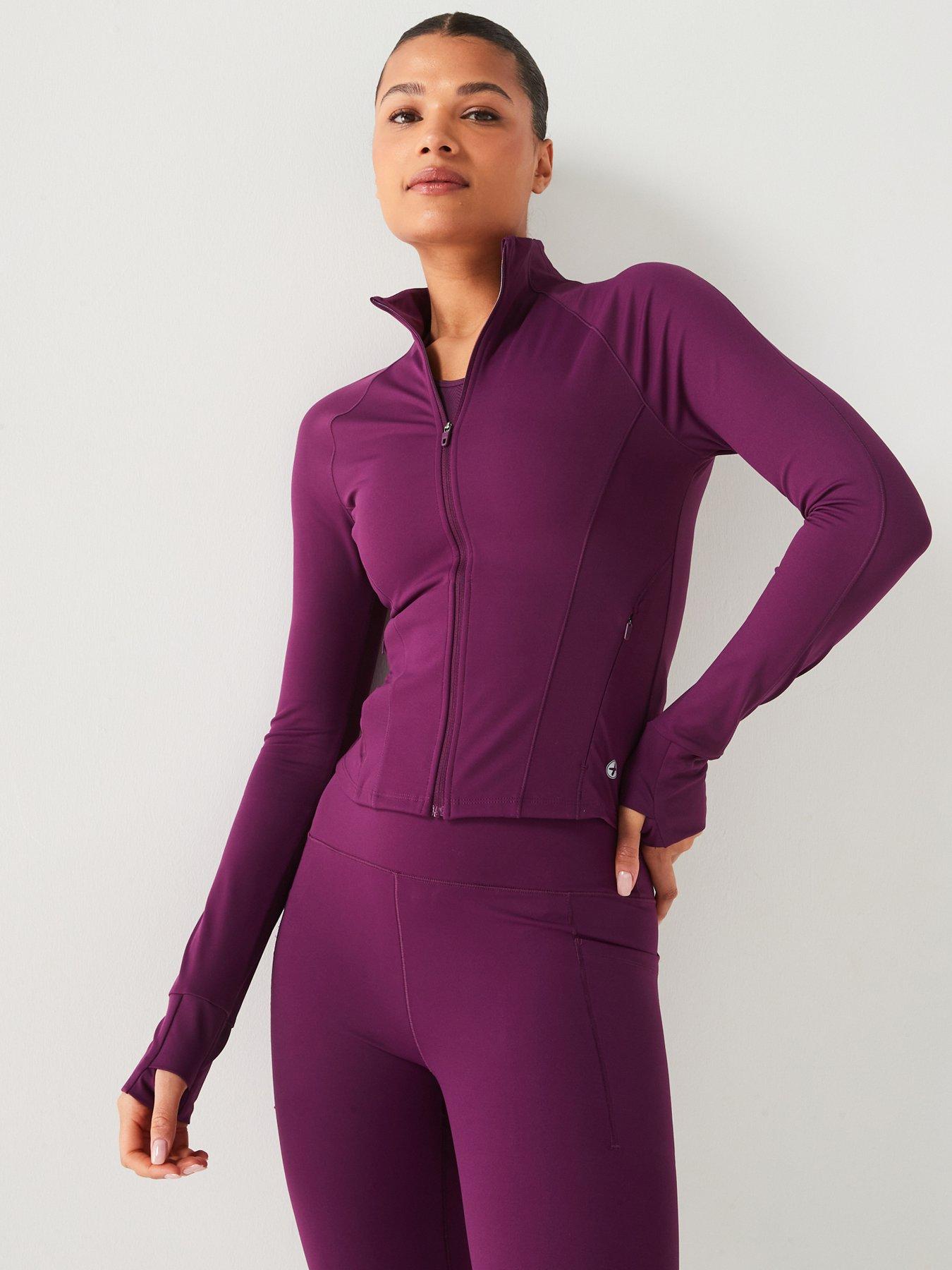 undefined Women's Training Aurora Mid Layer Jacket - Burgundy