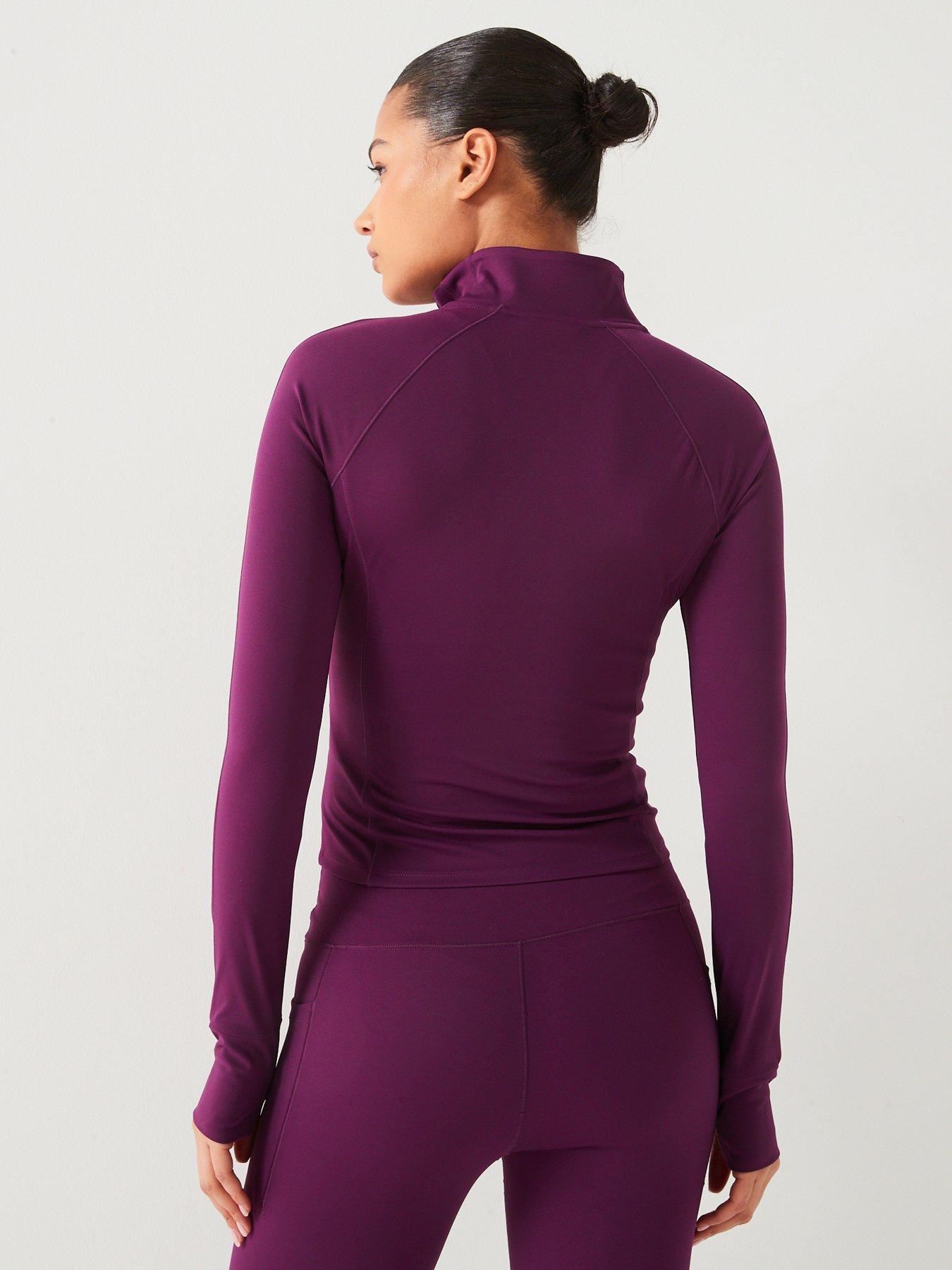 Image 2 of 6 of Gym + Coffee Women's Training Aurora Mid Layer Jacket - Burgundy