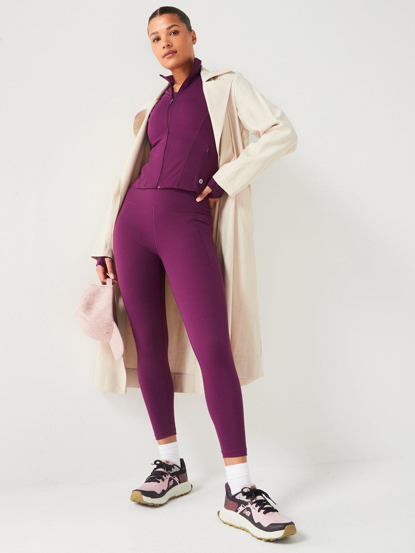 Image 3 of 6 of Gym + Coffee Women's Training Aurora Mid Layer Jacket - Burgundy