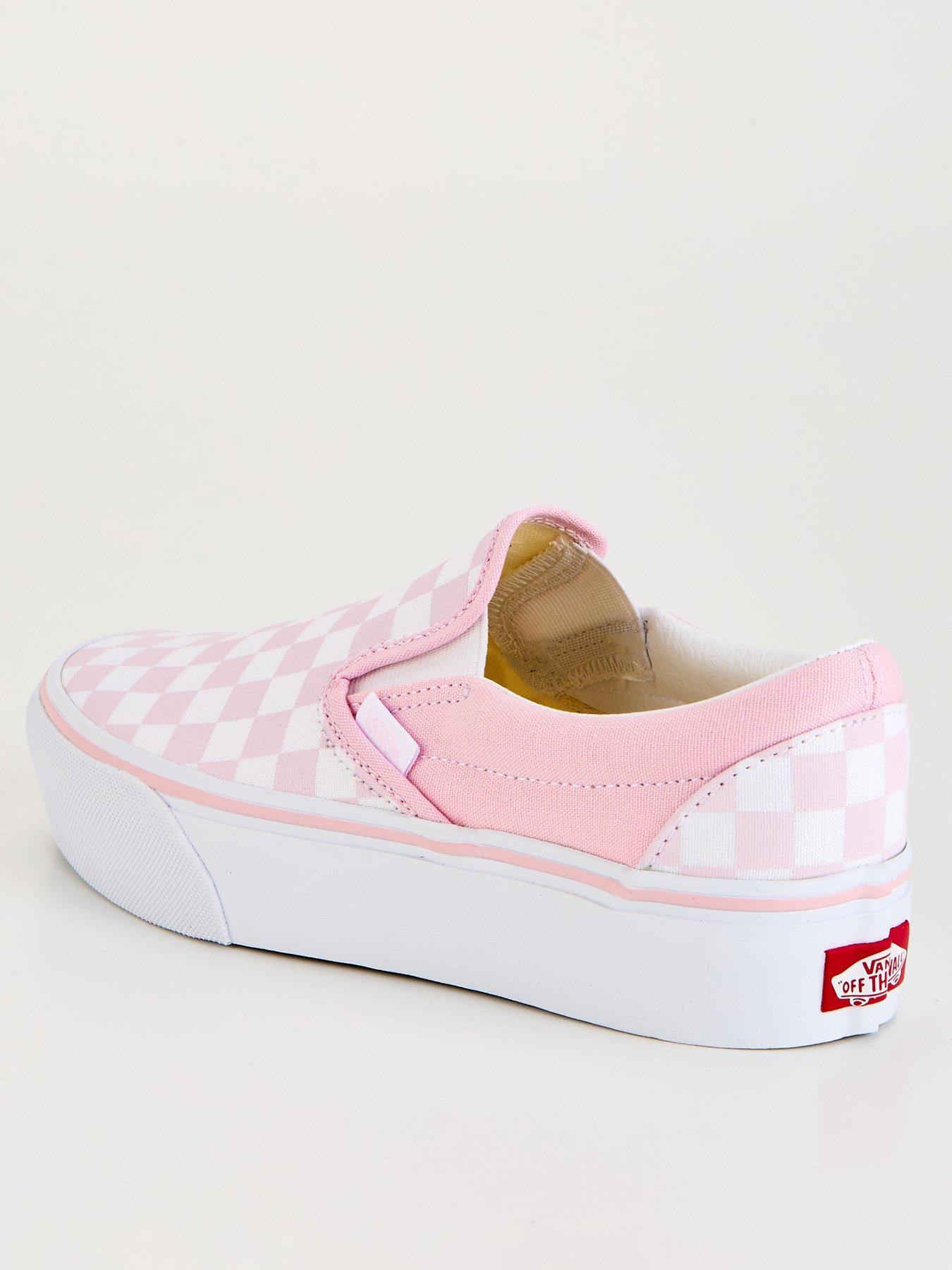 Vans Womens Classic Slip-on Platform Trainers - Pink | Very.co.uk