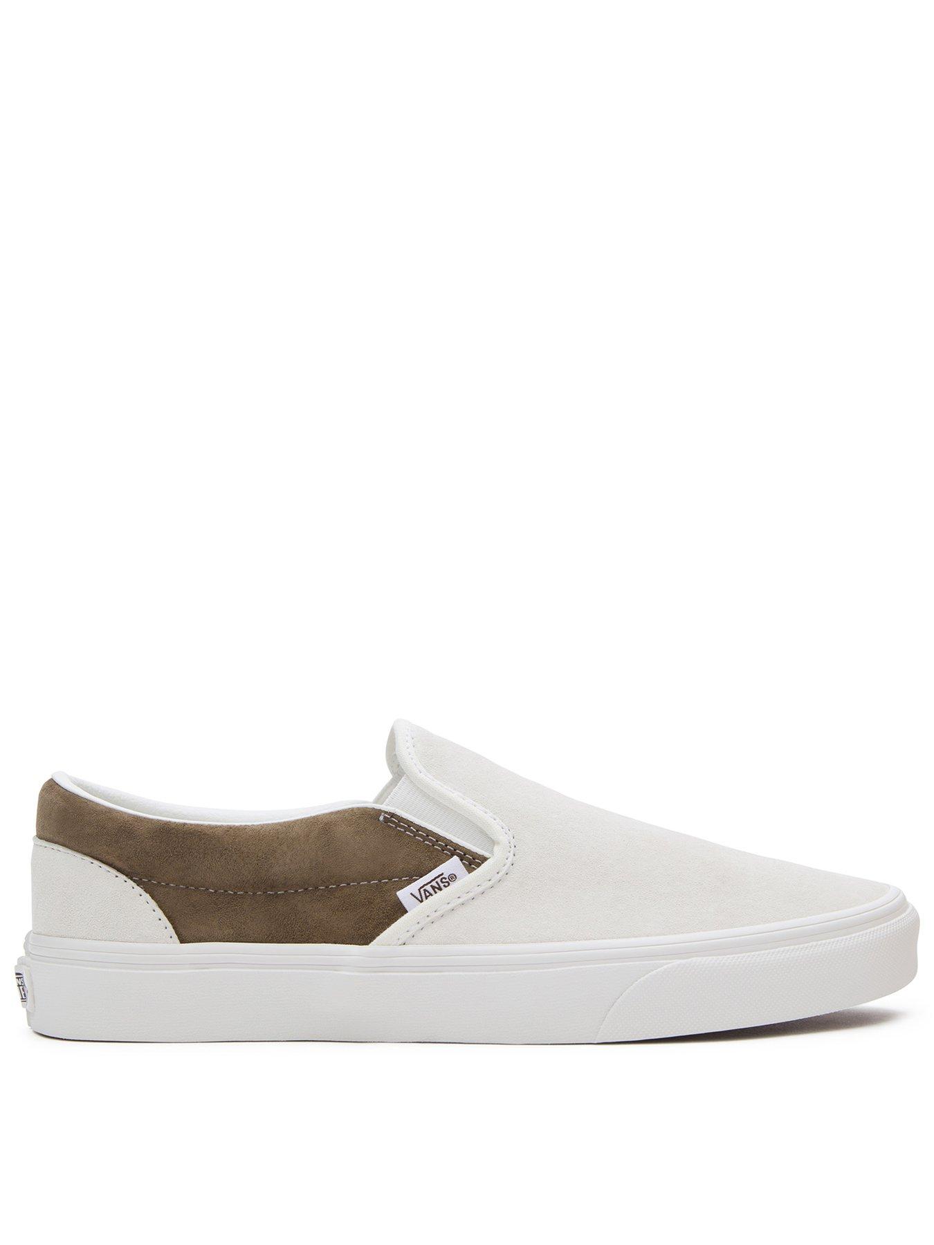 Mens Classic Slip On Trainers Brown