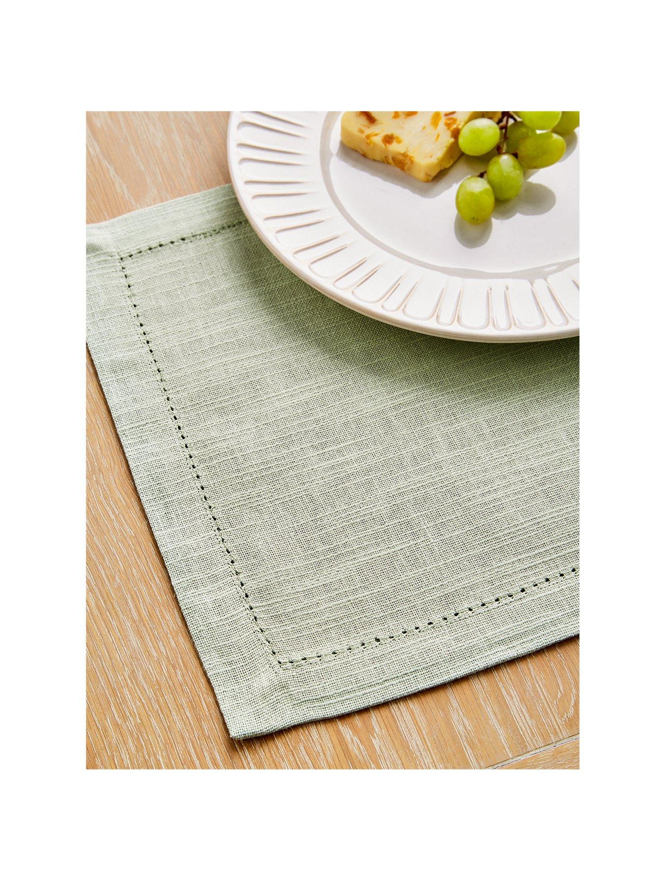 Image 2 of 4 of Very Home Set of 4 Sage Linen Placemats